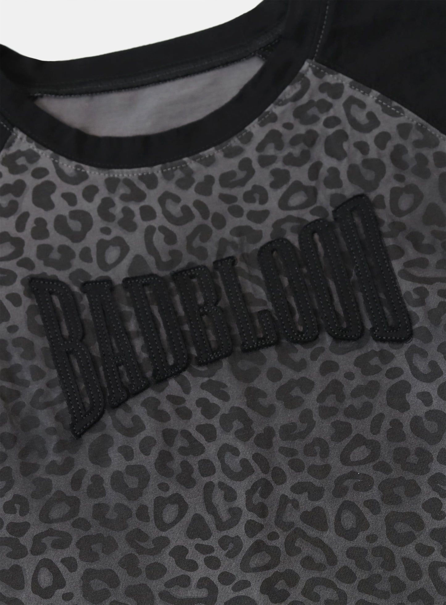 Contrast Short Sleeve - Black Leopard