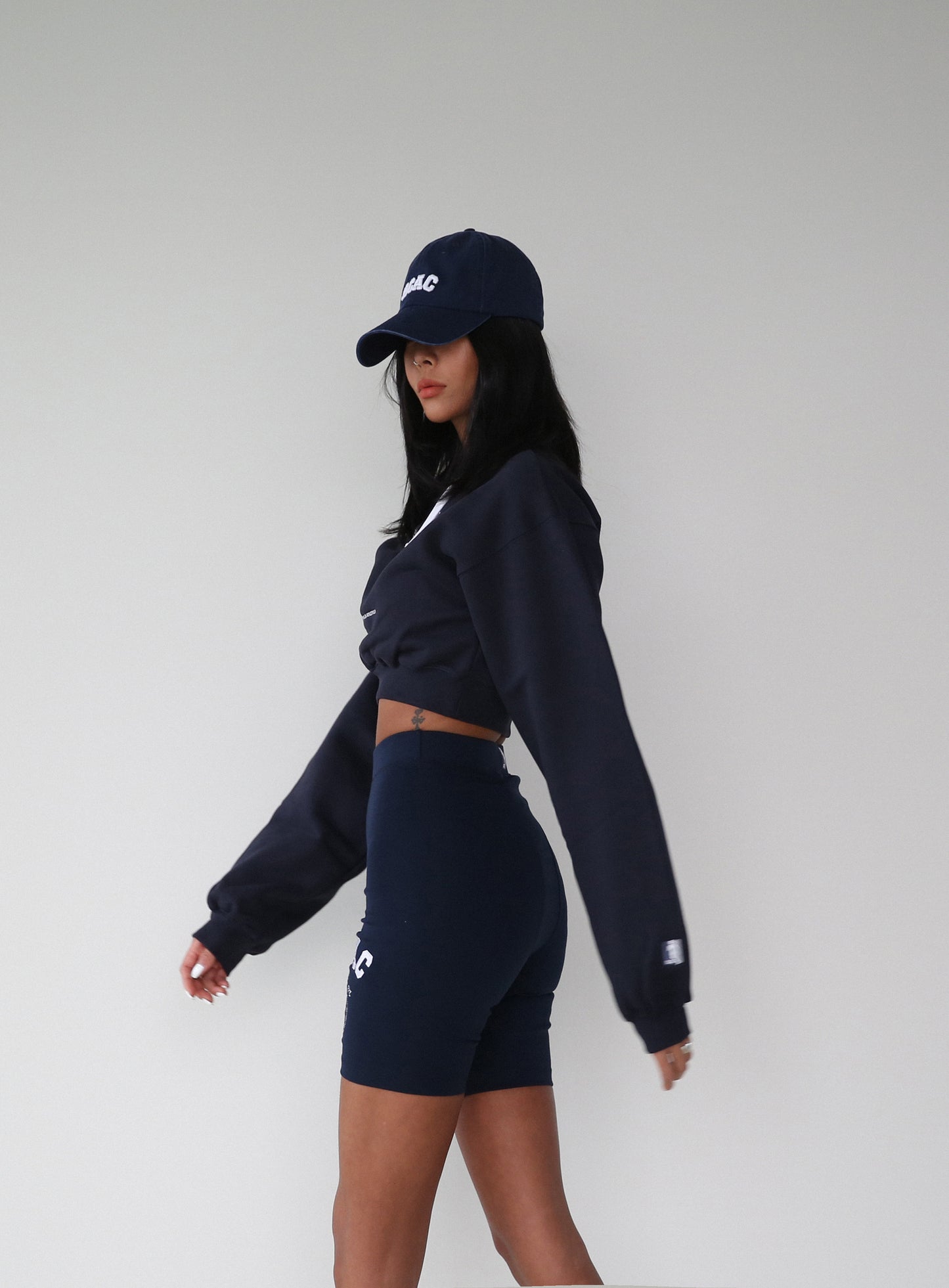 BCAC Emblem Heavyweight Crop Sweatshirt - Navy