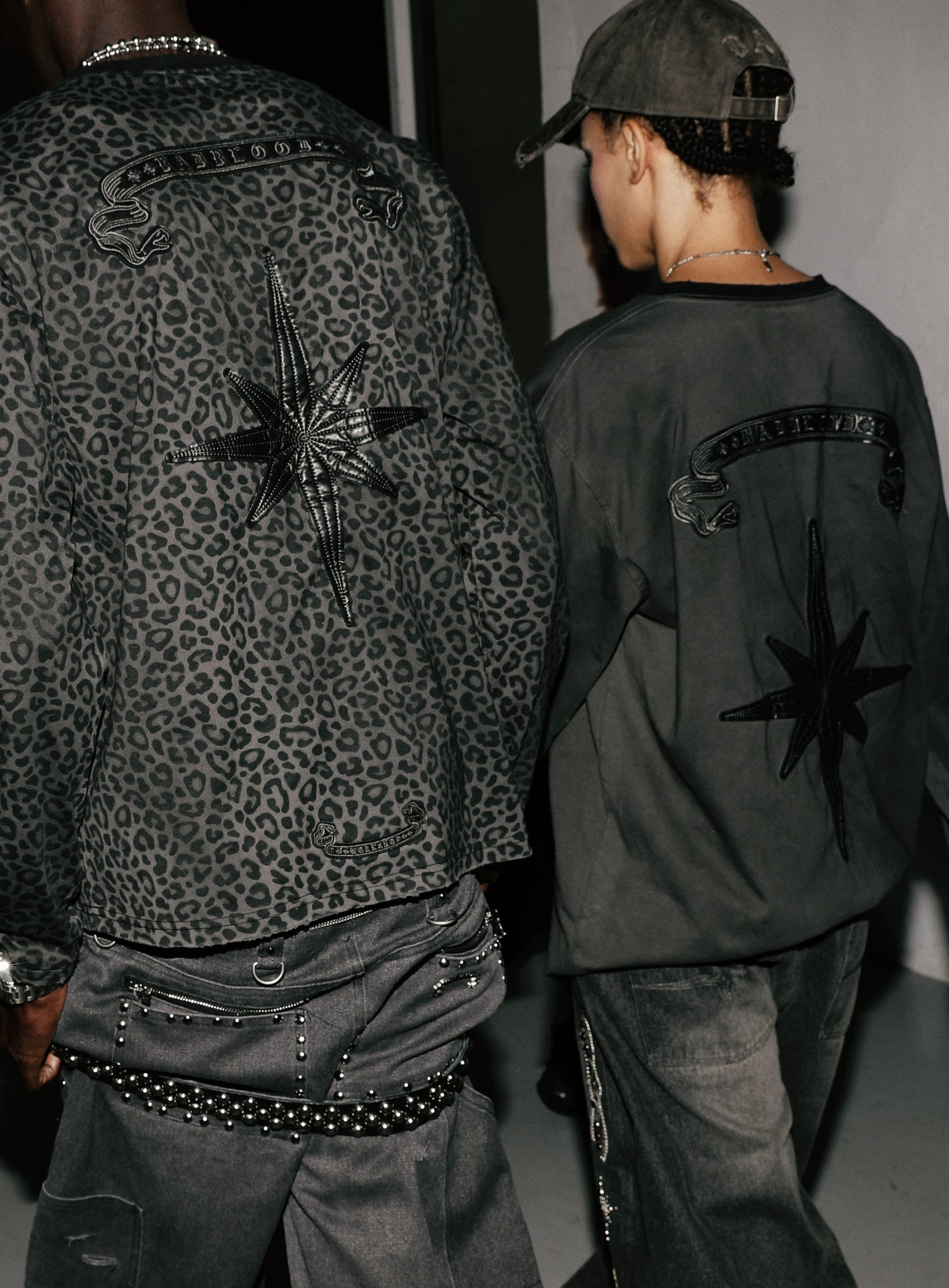 Cosmo Bad Patch Ringer Long Sleeve - Charcoal