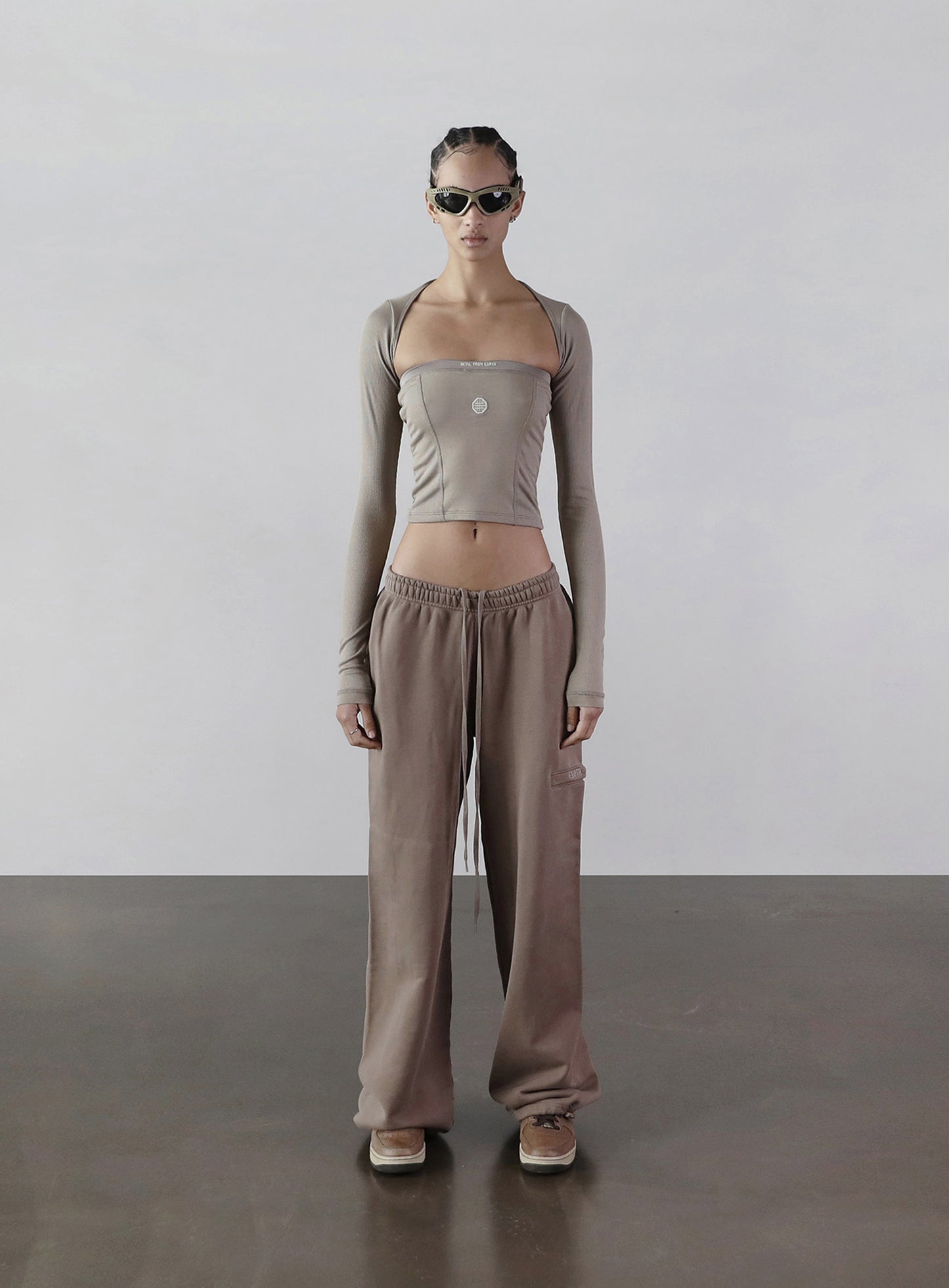 Super Wide 2 Way Jogger - Low Rise - Taupe