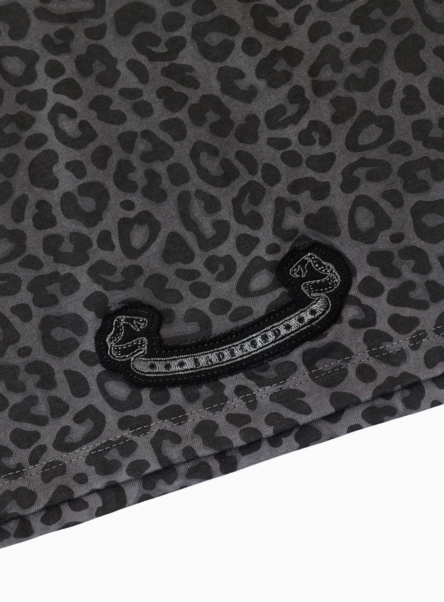 Contrast Short Sleeve - Black Leopard