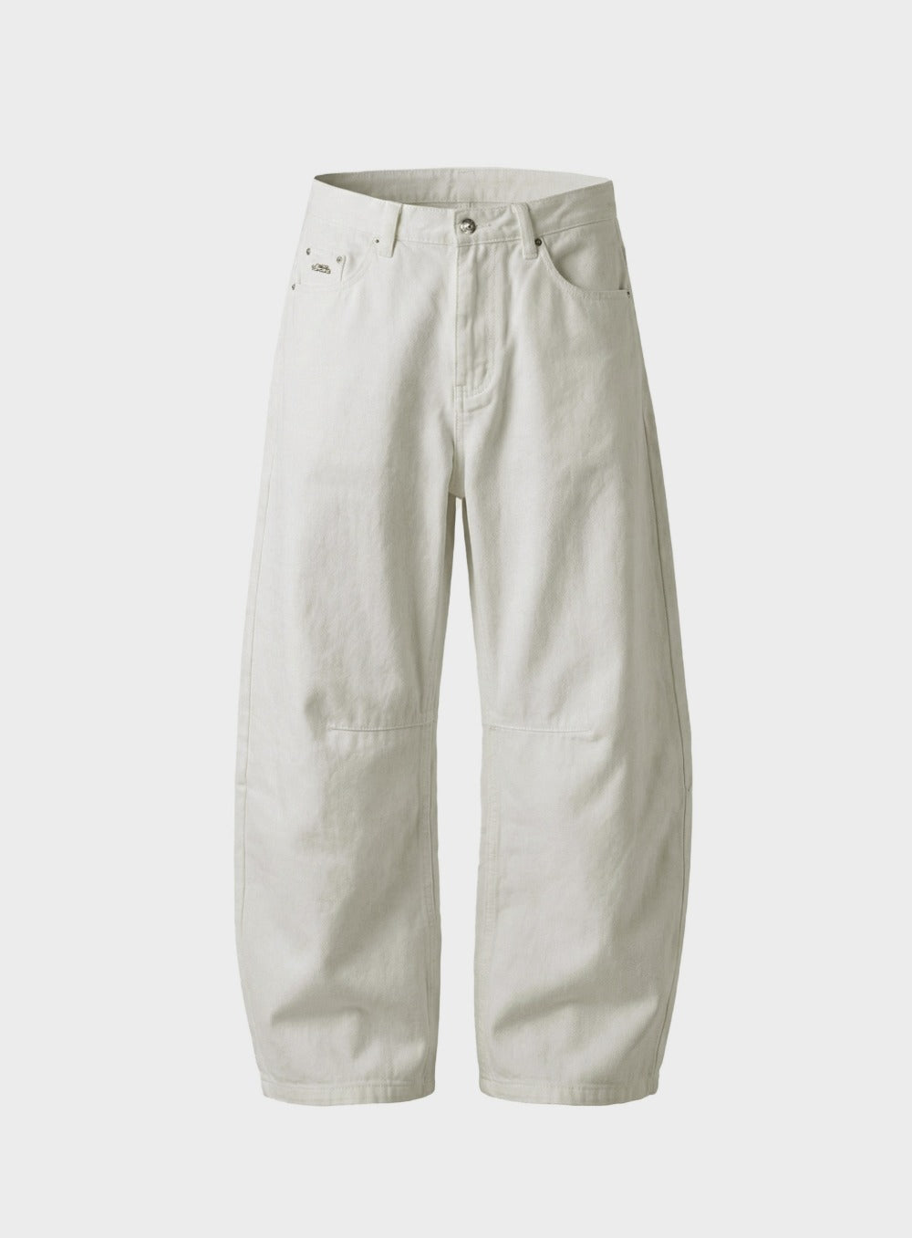 [w-pts26-041] 701 Semi Curved Fit Pants - White