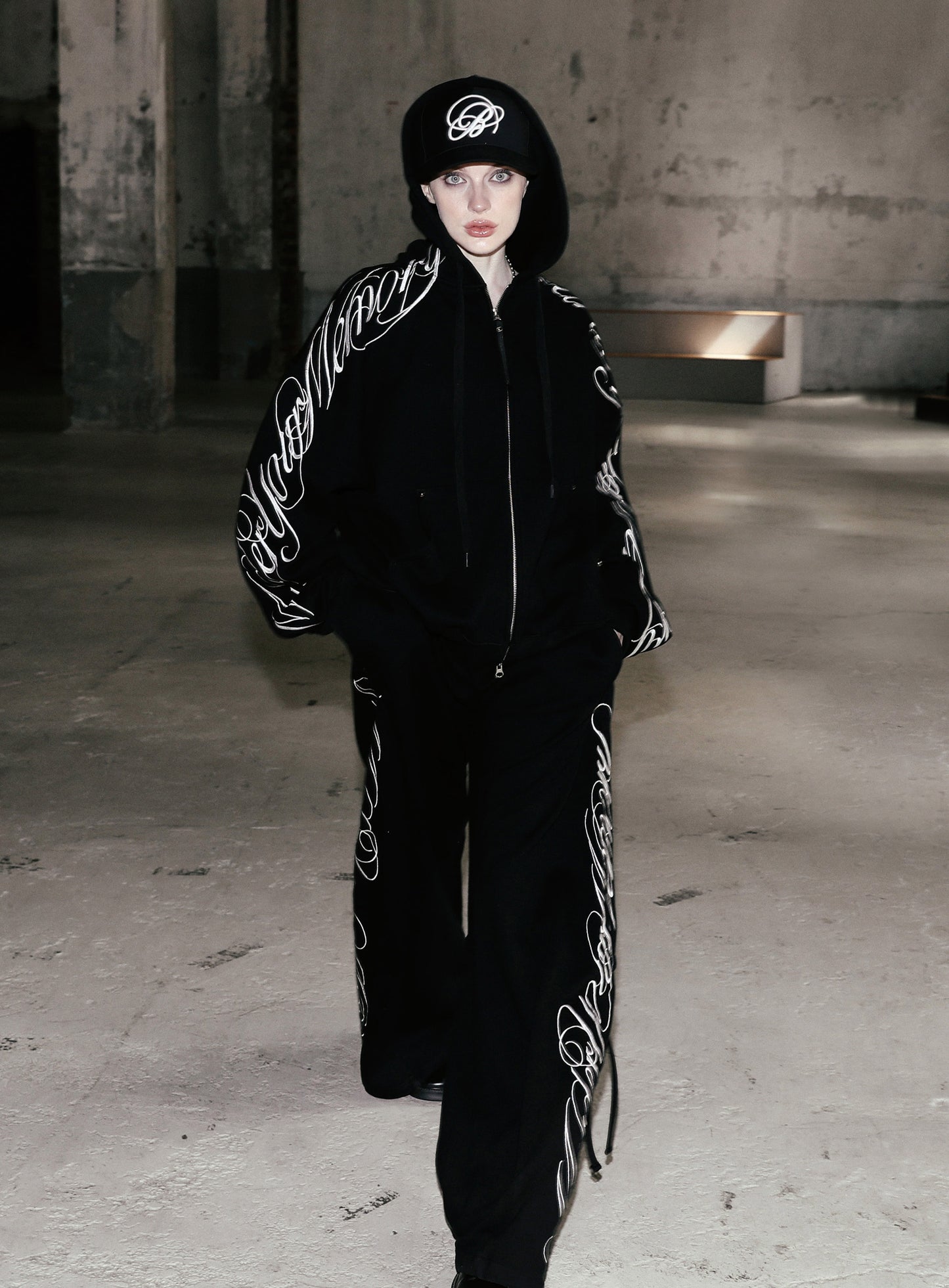 Dark Classic MYM 2-Way Curved Jogger Trousers - Black