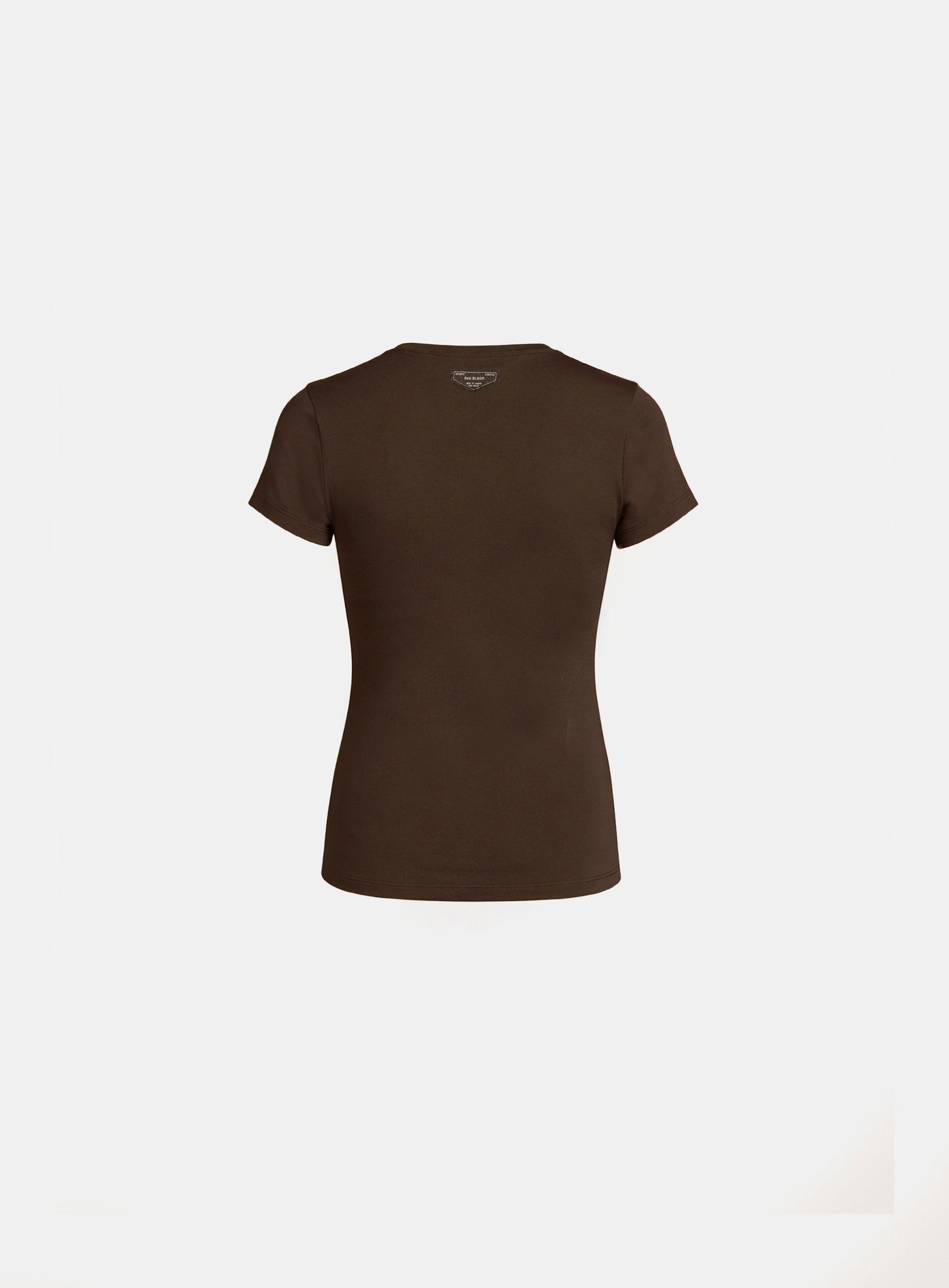 [w-tee26-089] Everyday Crew Neck Short Sleeve T-Shirt - Brown