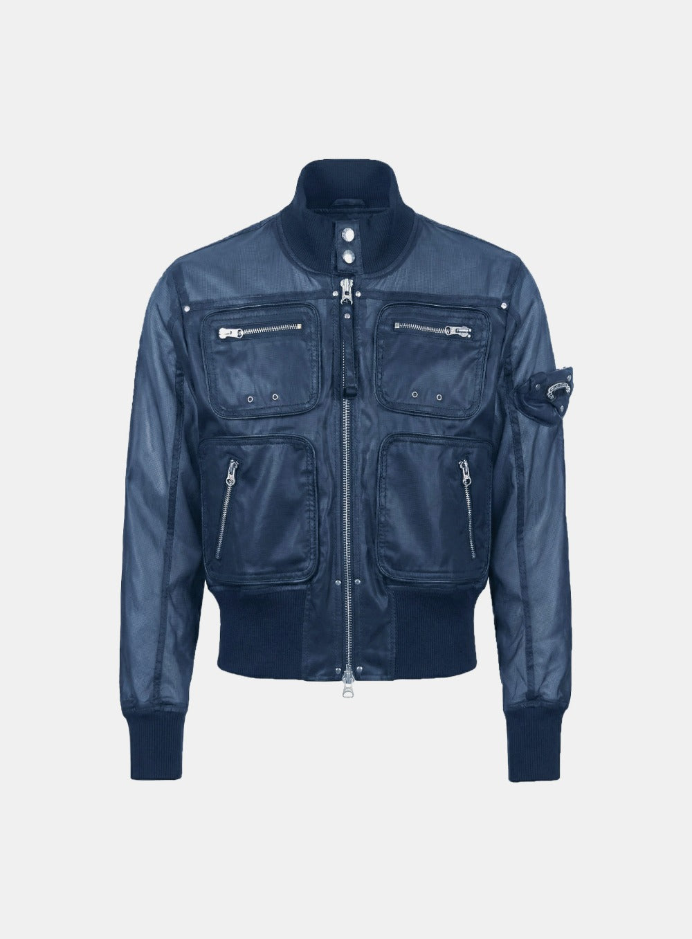 [w-jkt26-035] Laguna Lightweight Nylon Bomber Jacket - Navy