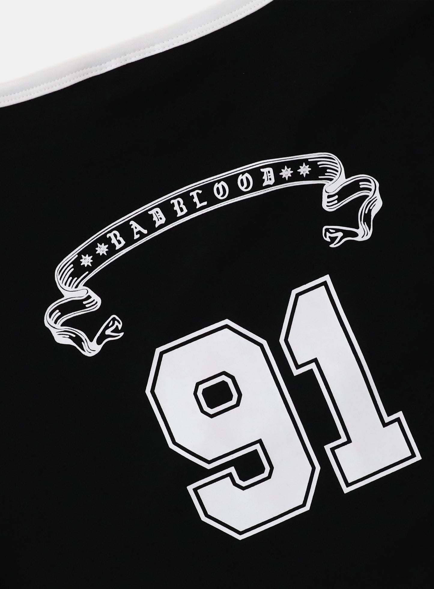 91 V-Neck Jersey T-Shirt - Black