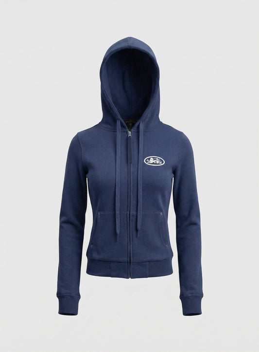 [w-hde26-021] Mystic Capsule Slim-Fit Zip-Up Hoodie - Navy