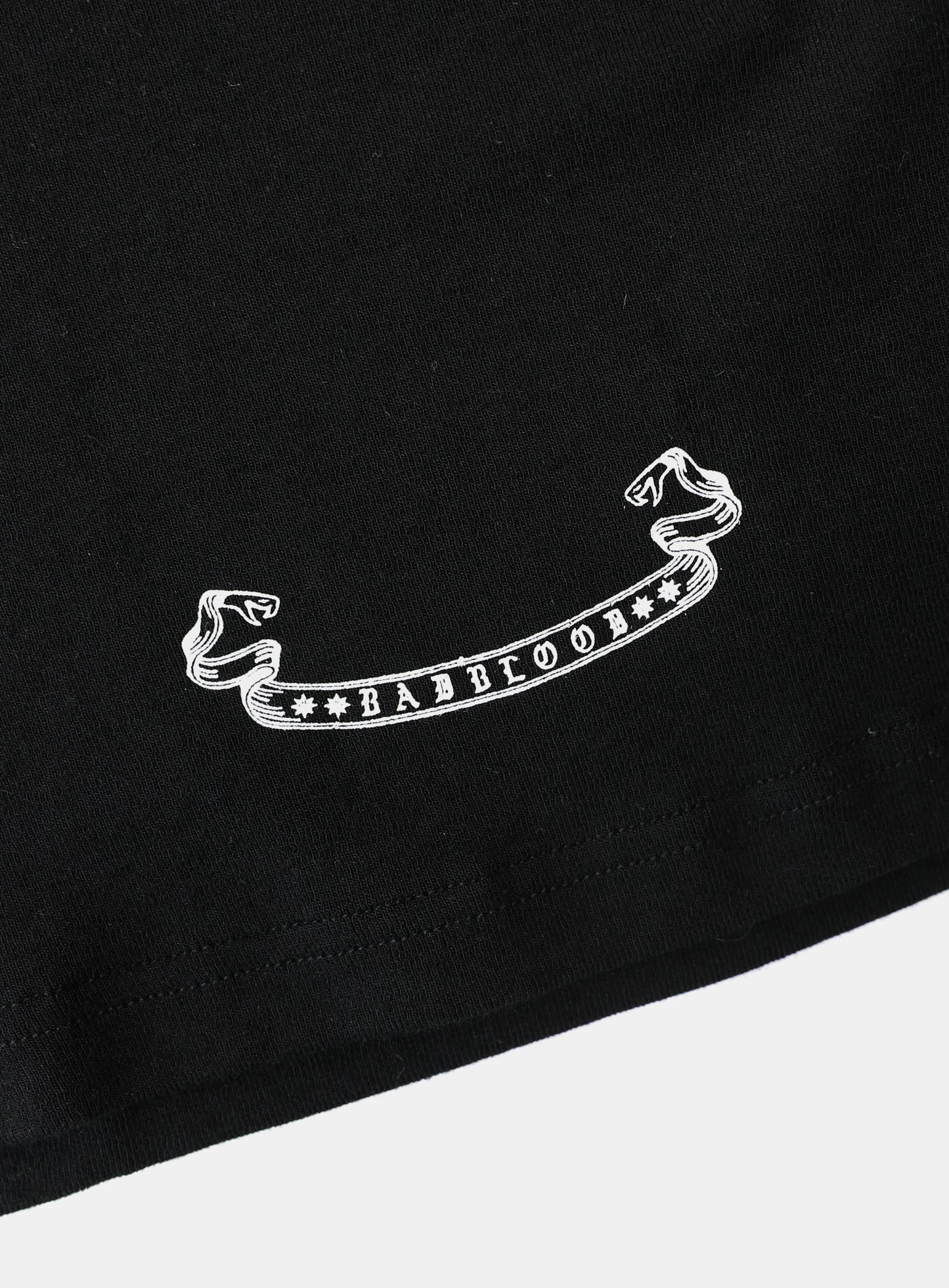 Mystic Rhinestone Logo Jersey Slim Long Sleeve - Black