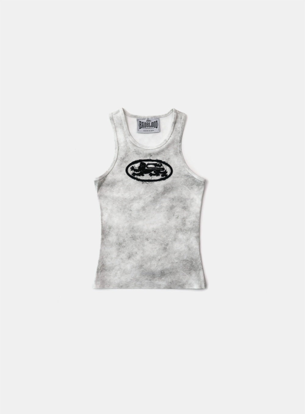 Lion Patch Tank - Washed White