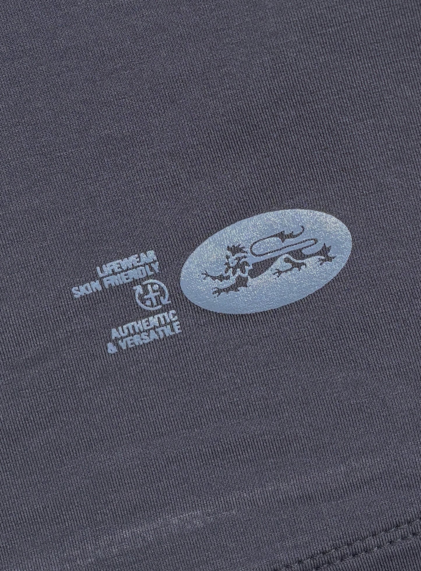 [w-tee26-087] Everyday Crew Neck Long Sleeve T-Shirt - Charcoal
