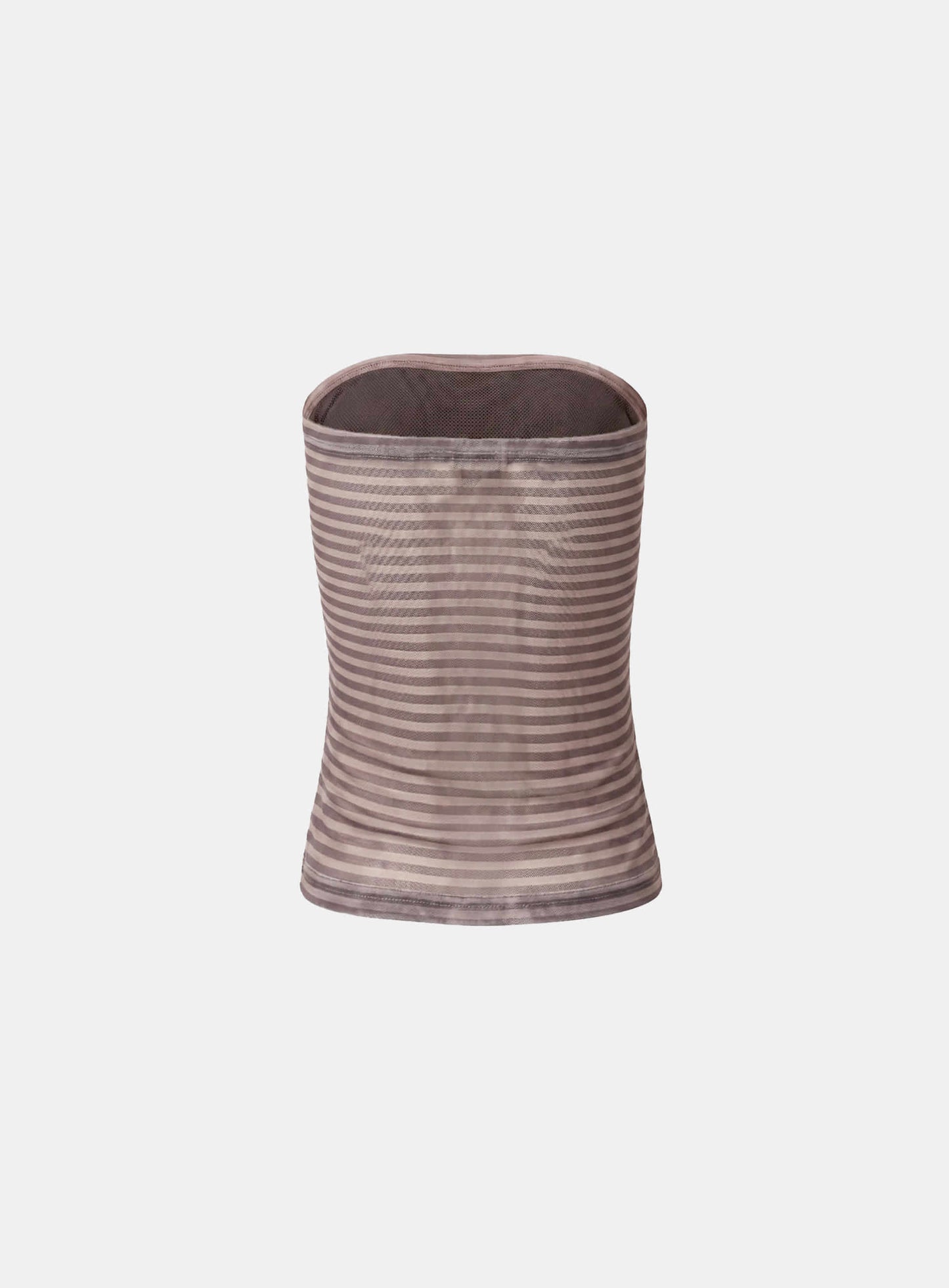 [AQUA] [w-tnk26-051] Dark Classic 2 Mesh Long Tube Top - Pink Stripe