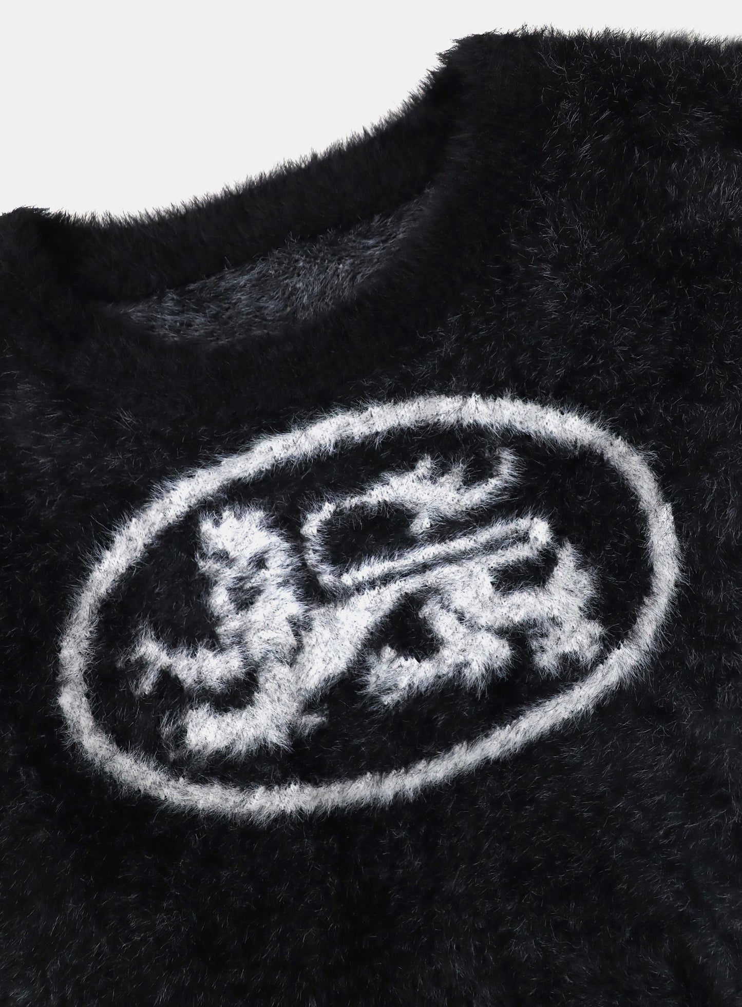 [w-knt25-011] Mystic Mohair Sweater - Black