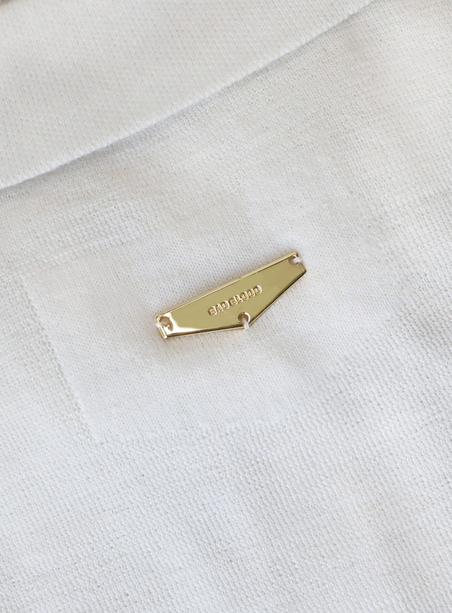 [w-knt26-020] Fine Merino Wool Polo Cardigan - Cream