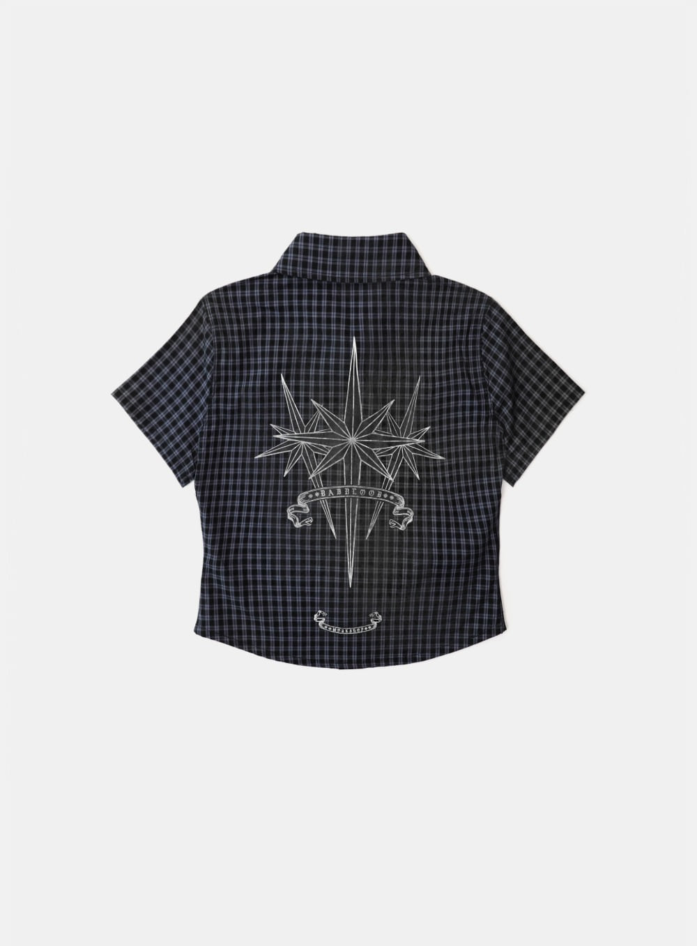 Cosmo Graphic Short Sleeve Shirt - Charcoal Blue Check
