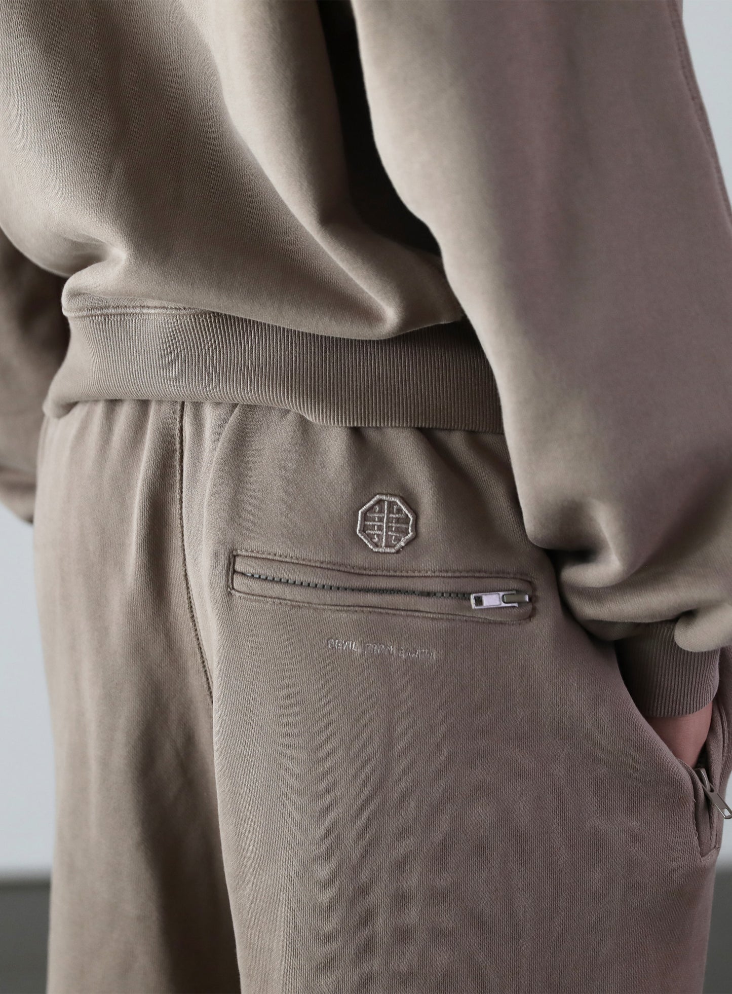Super Wide 2 Way Jogger - Low Rise - Taupe