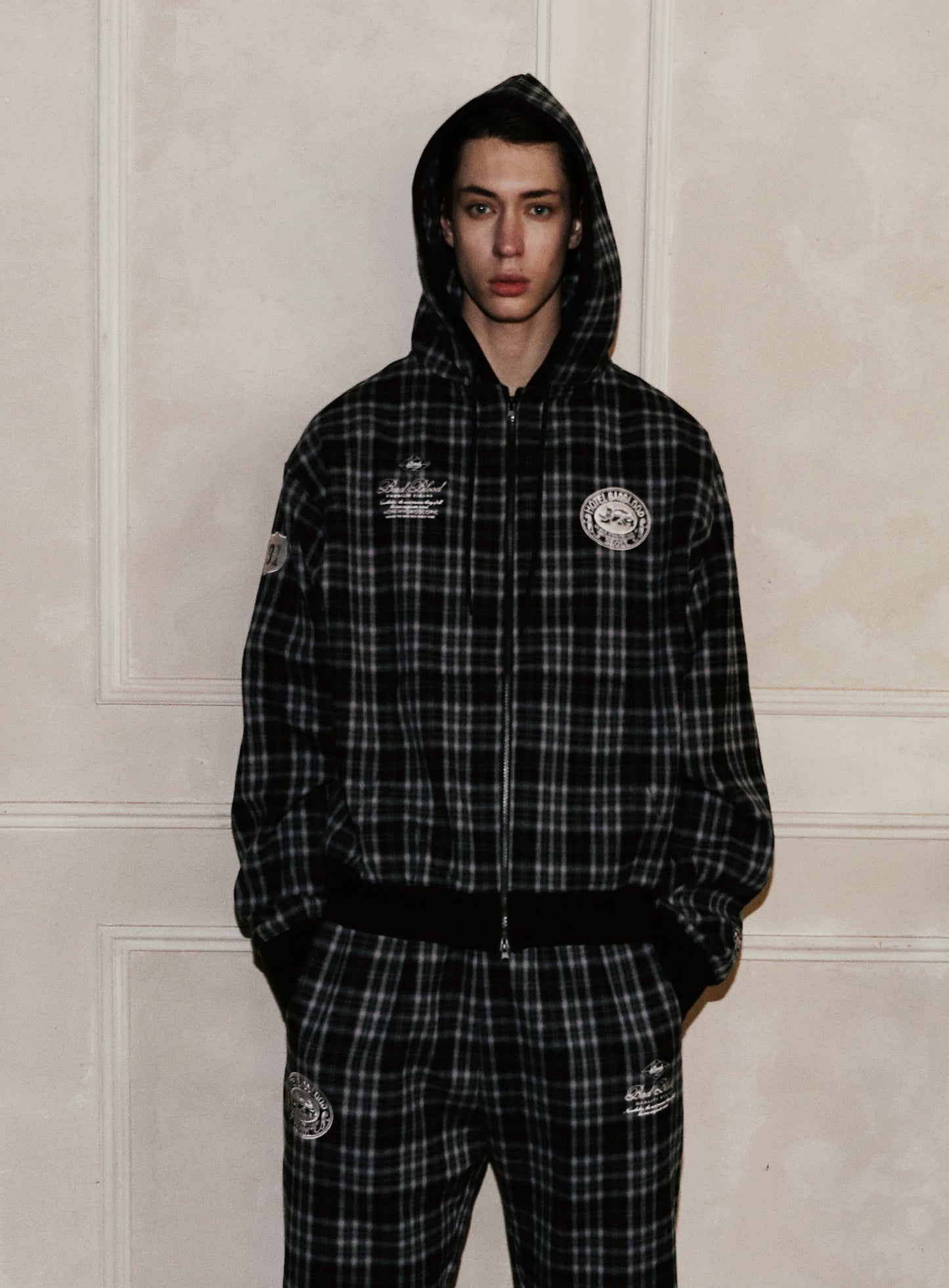 Classic Check 2 Way Jogger Trousers - Black