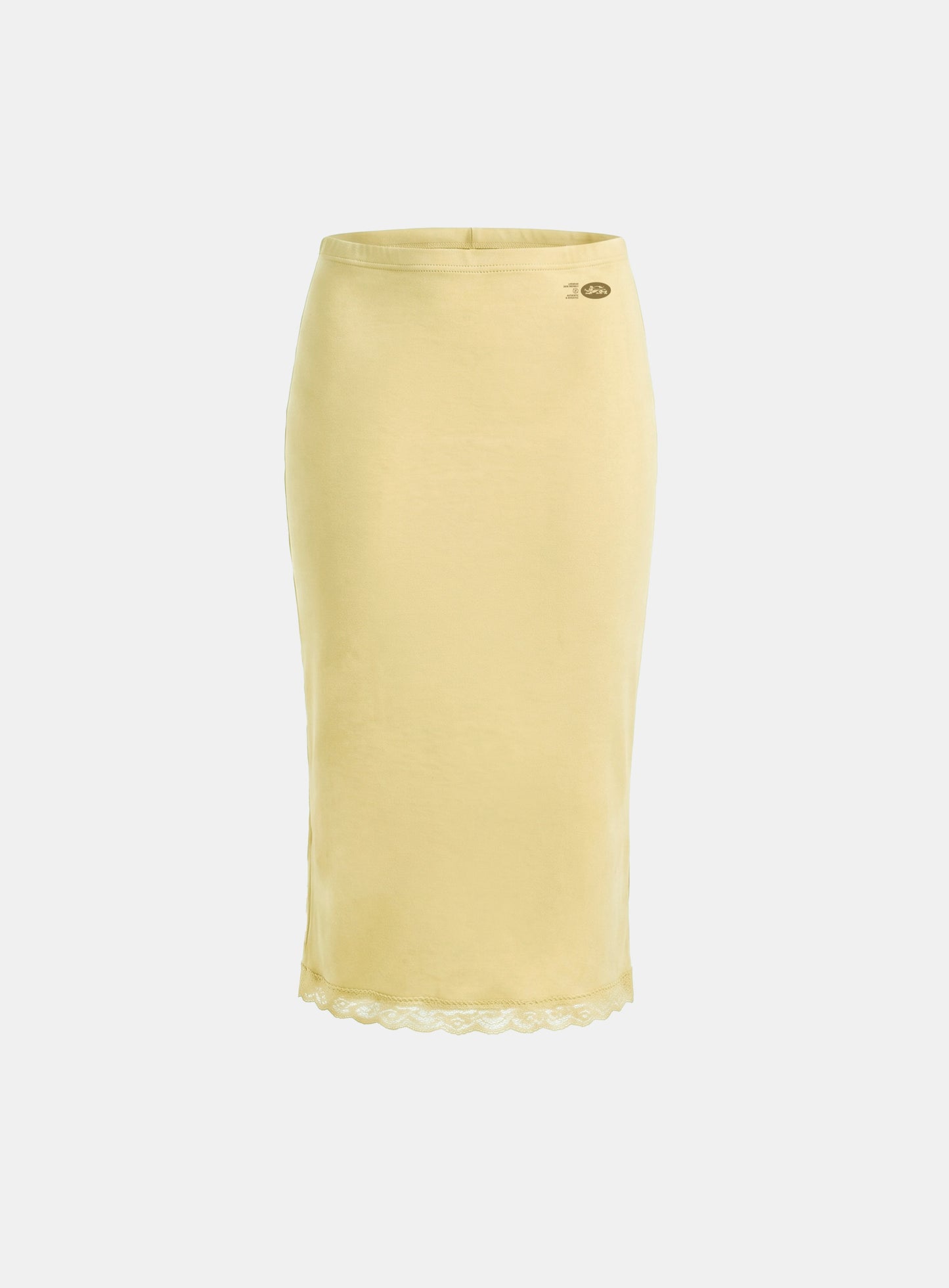 [w-skt26-018] Everyday Lace Midi Skirt - Yellow