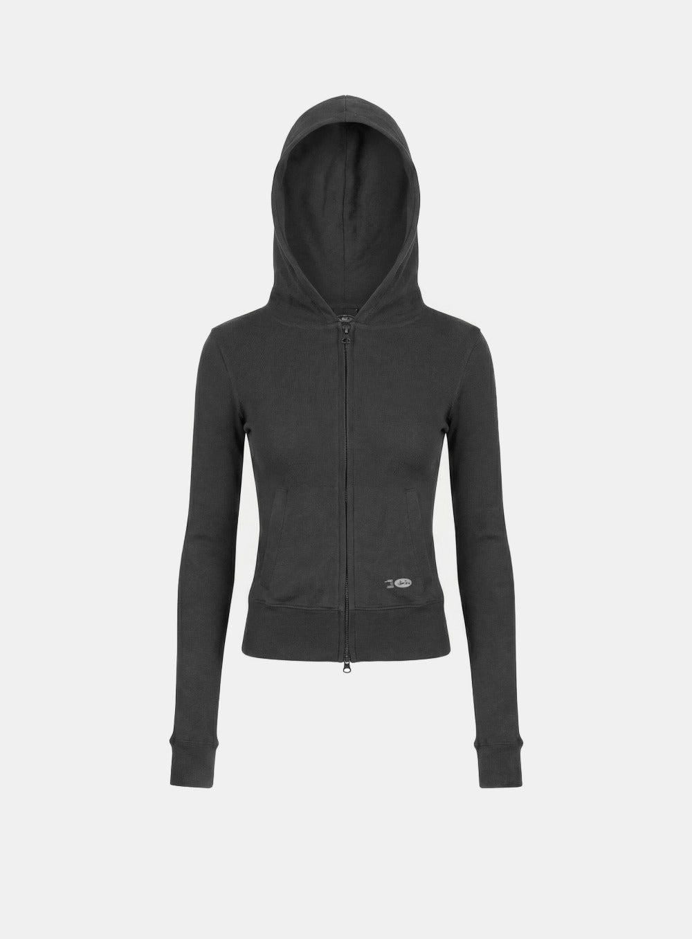 [w-hde26-003] BS Cotton Jersey Zip-Up Hoodie - Charcoal