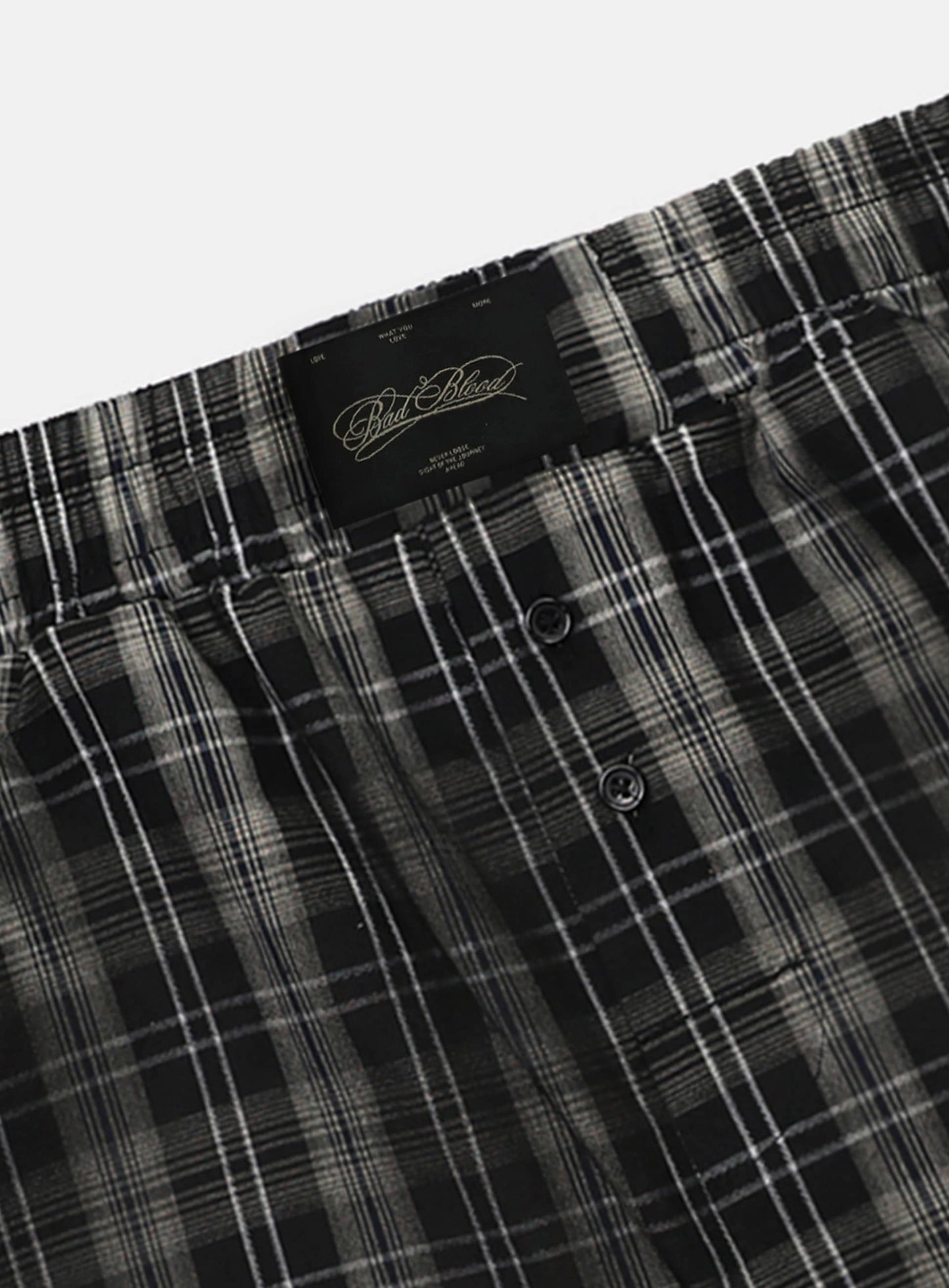 Vintage Billy Check Boxer Shorts - Black