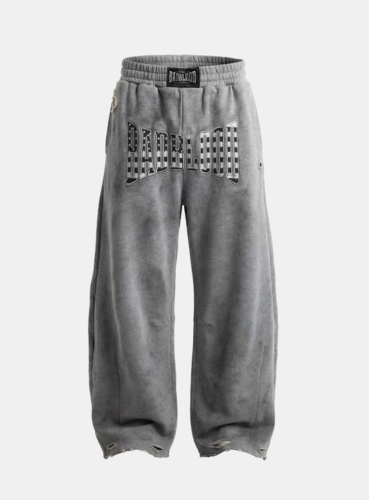 [w-pts25-119] Shield Old Glory 2-Way Curved Jogger Trousers - Dusty Gray