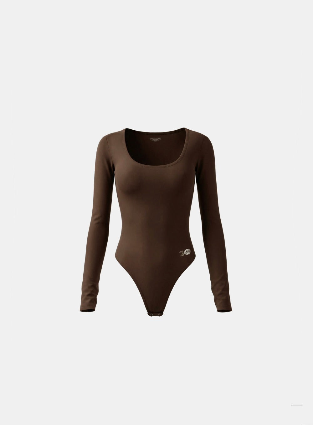 [w-jst26-011] Everyday Scoop Neck Bodysuit - Brown