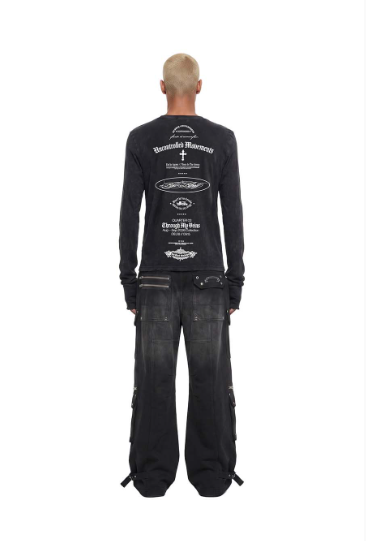 [w-tww26-275] T.M.V. UNCONTROLLED Long Sleeve1- Black