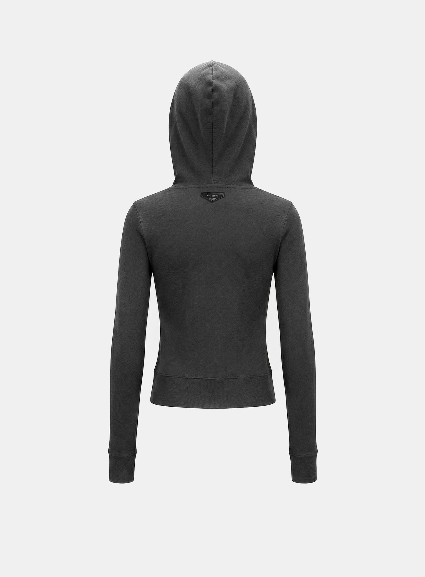 [w-hde26-003] BS Cotton Jersey Zip-Up Hoodie - Charcoal