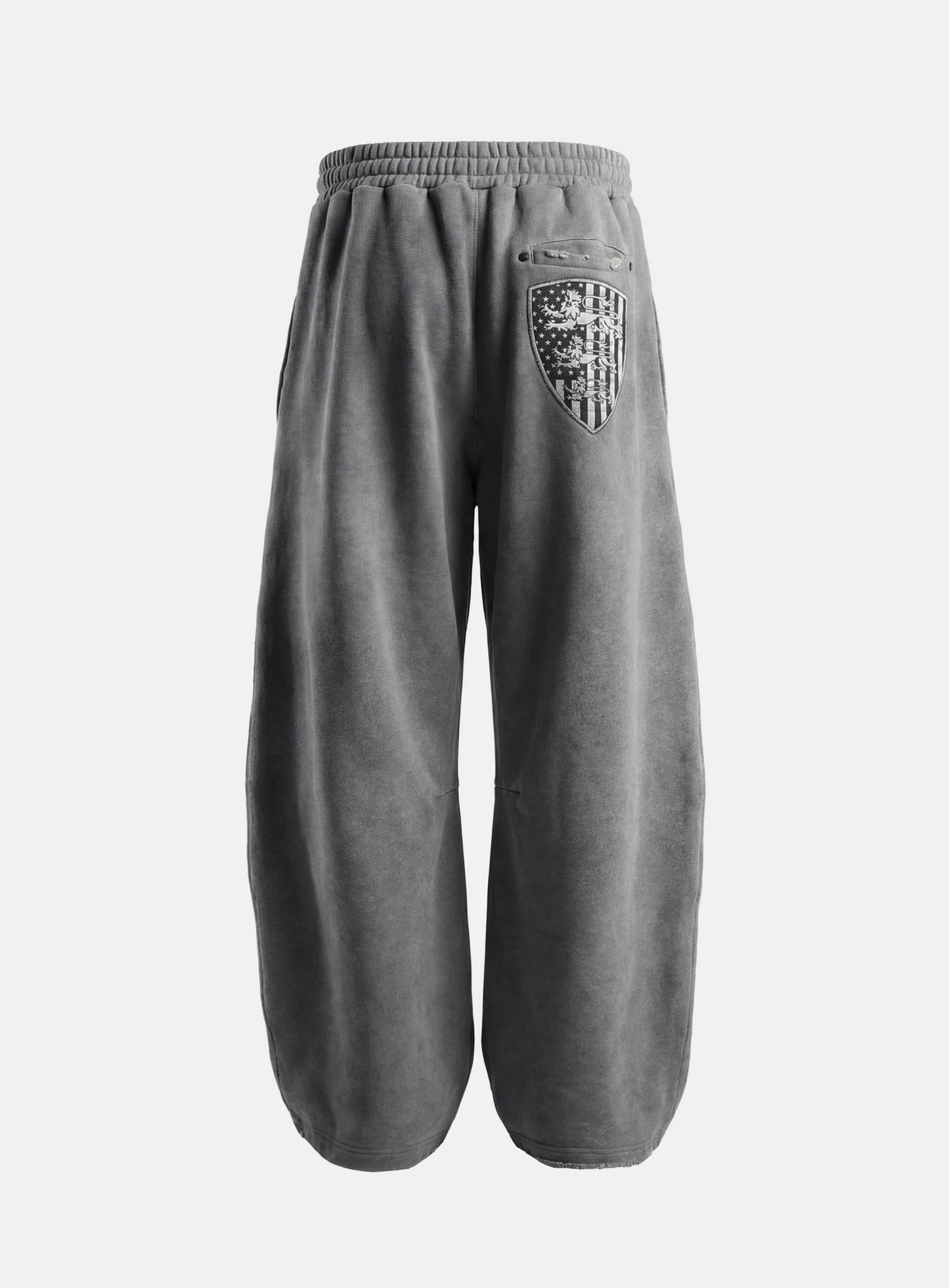 [w-pts25-119] Shield Old Glory 2-Way Curved Jogger Trousers - Dusty Gray