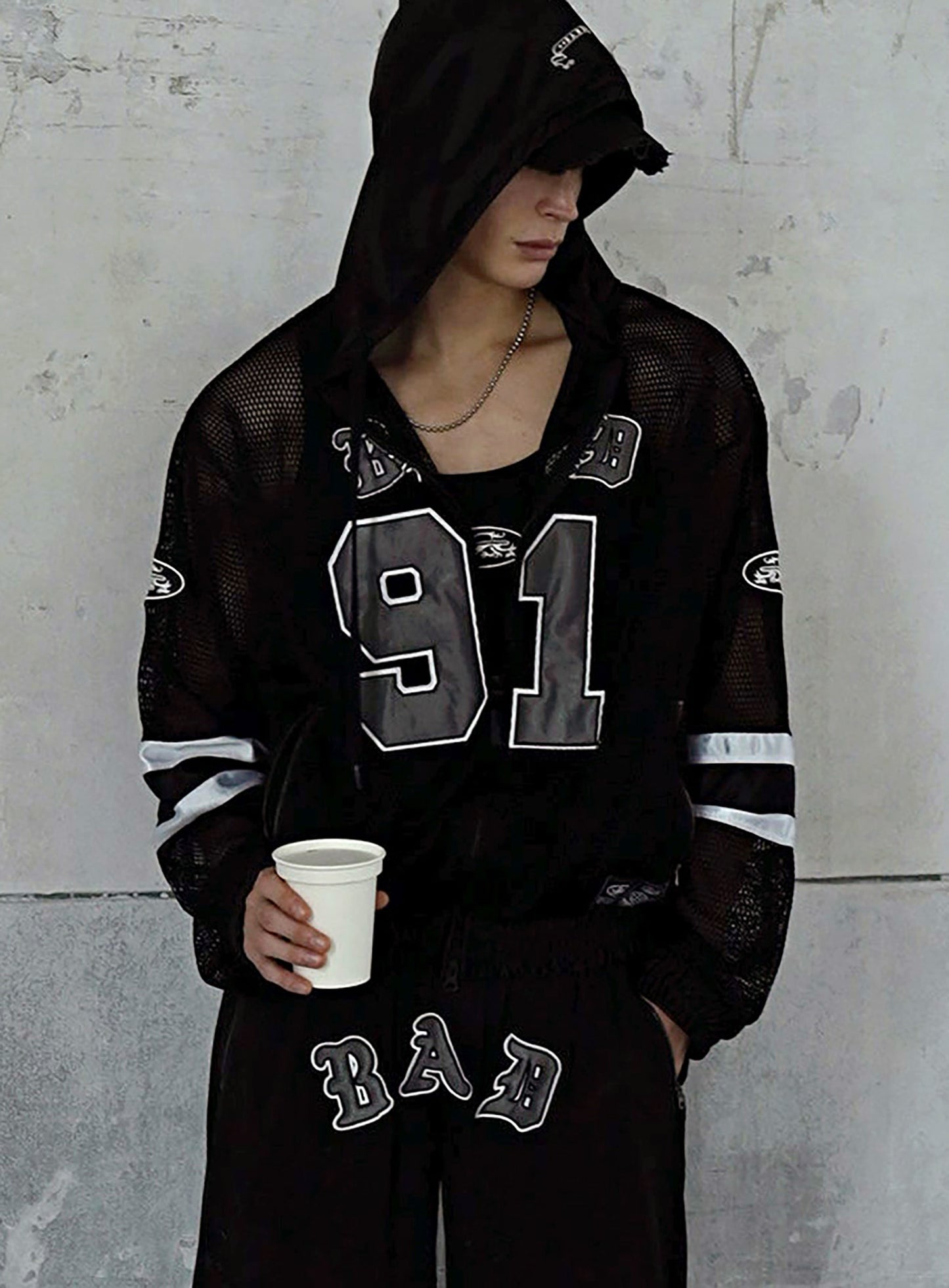 Workshop Net Rugby Hoodie - Black