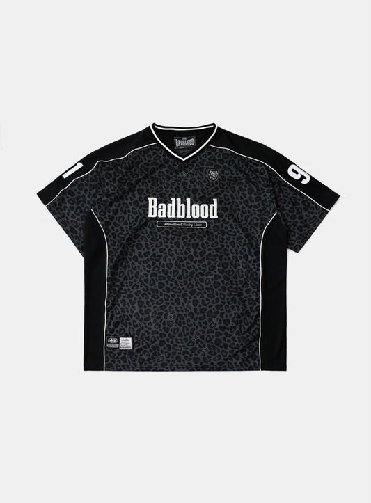 FON V-Neck Jersey Short Sleeve - Black Leopard