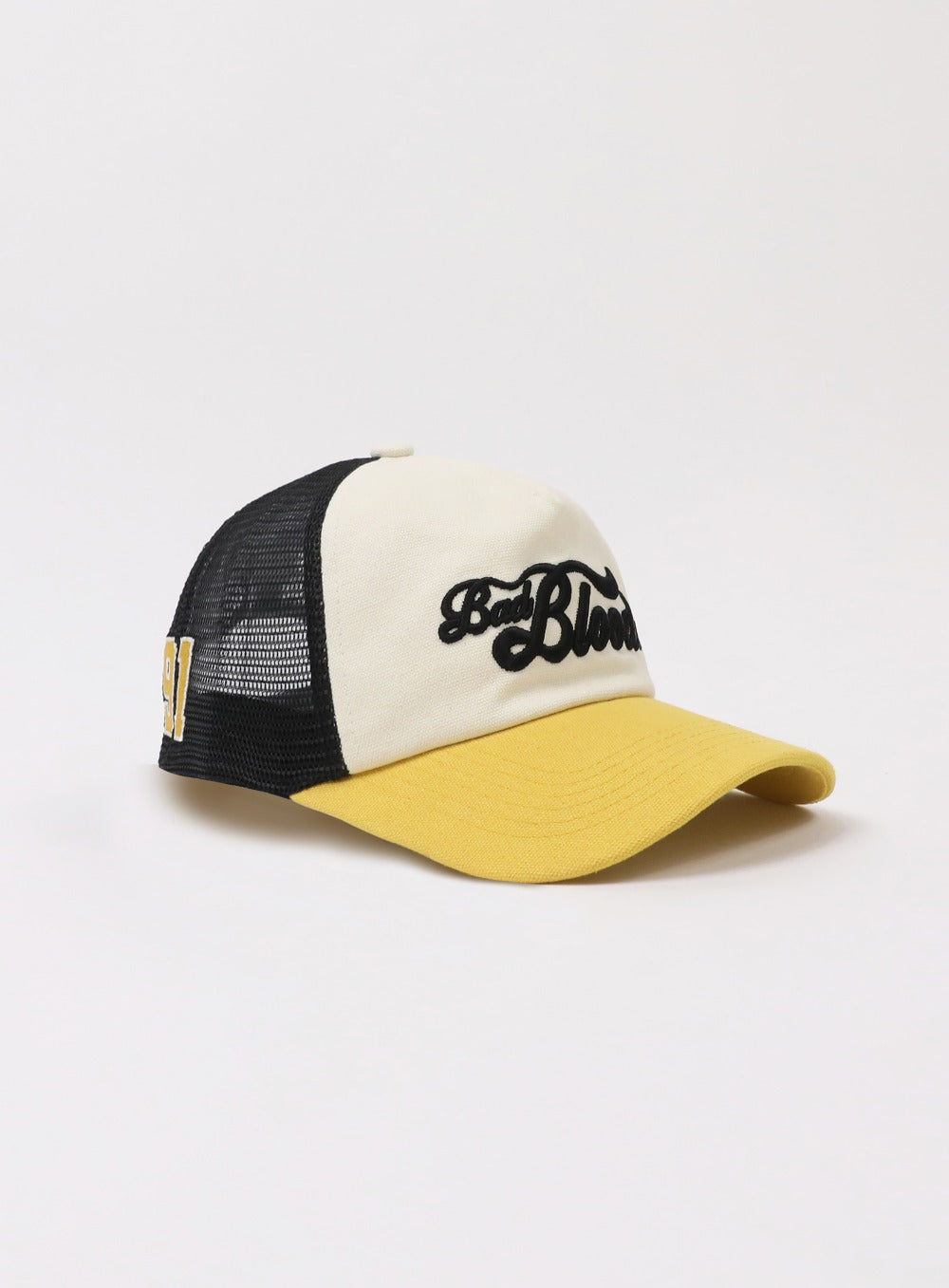 Cursive Logo Contrast Ball Cap - Mustard