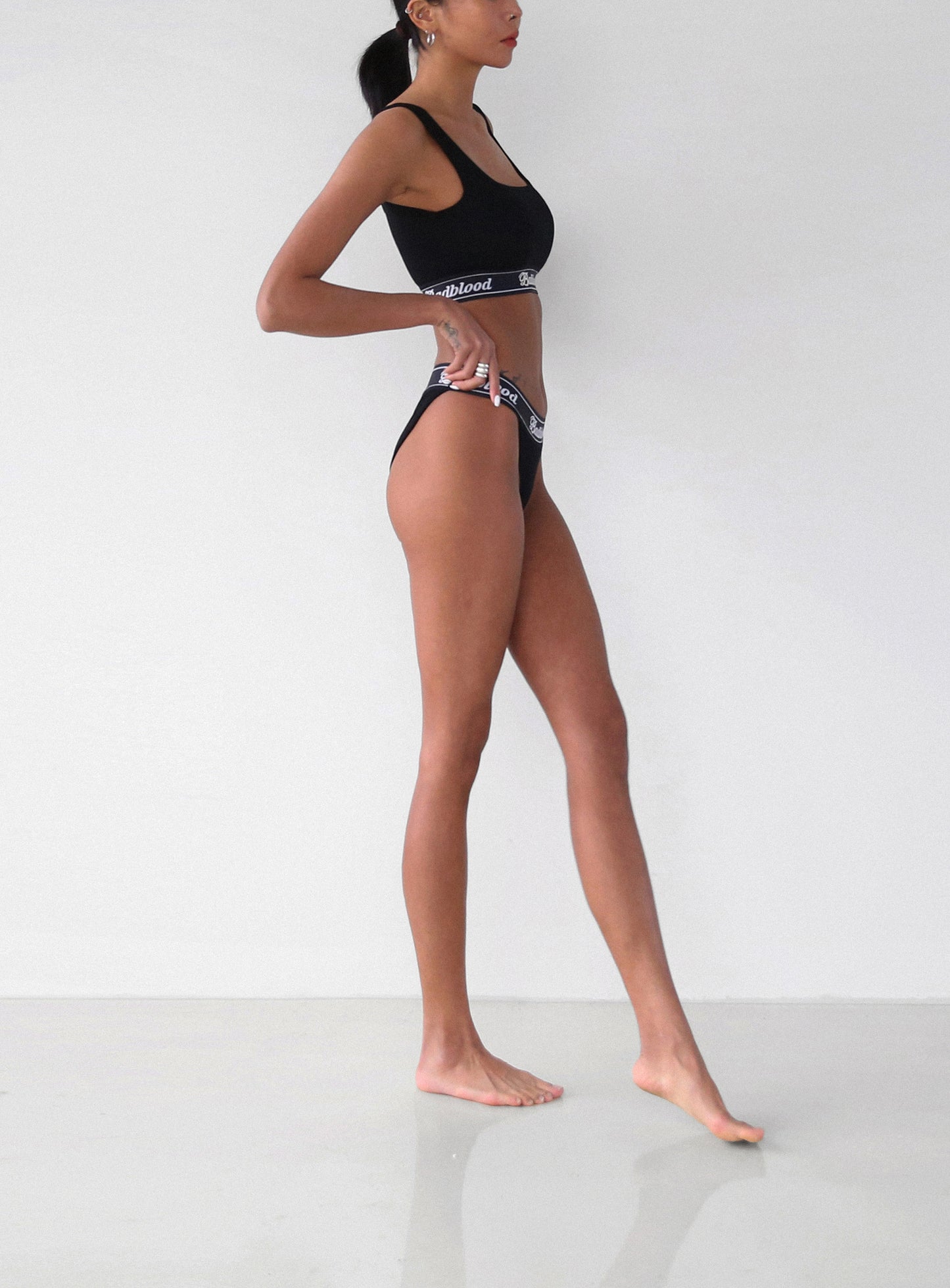 [w-pnt20-076] MODAL COTTON BASIC BRIEF IN BLACK