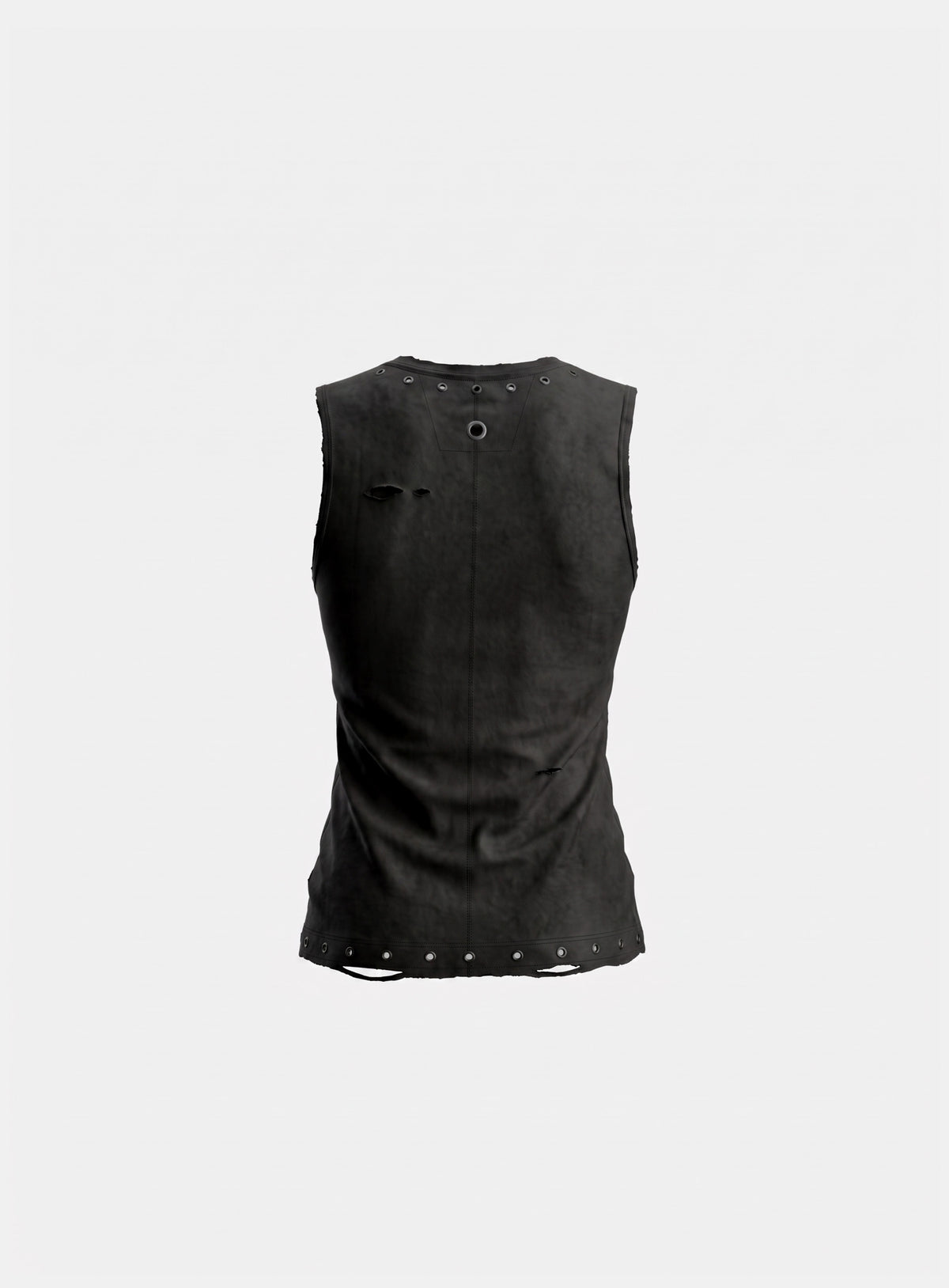 [w-tnk26-080] Raven Destroyed Eyelet Tank - Black