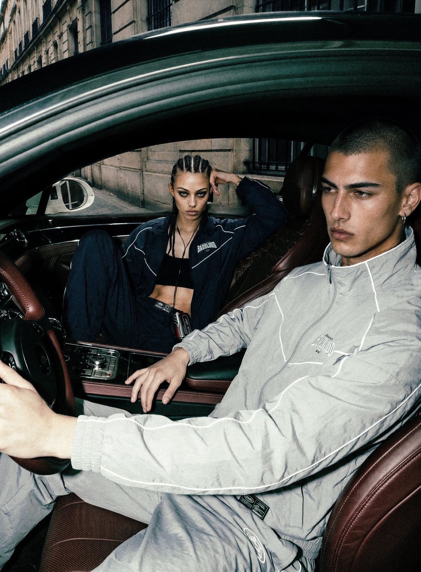 [w-pts26-107] Mystic Nylon Track Pants - Navy