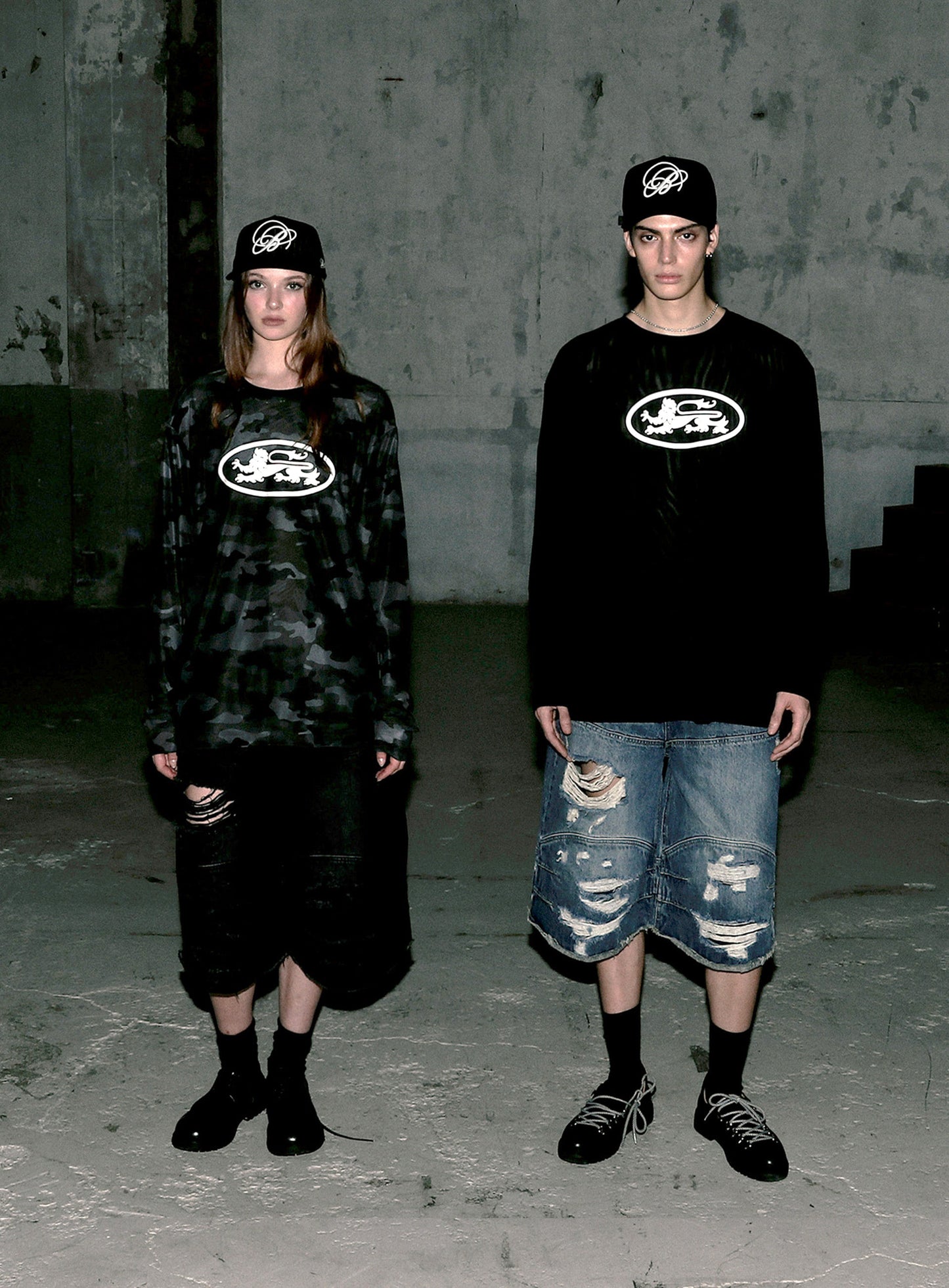 [AQUA] Mystic Logo Reflective Long Sleeve - Black