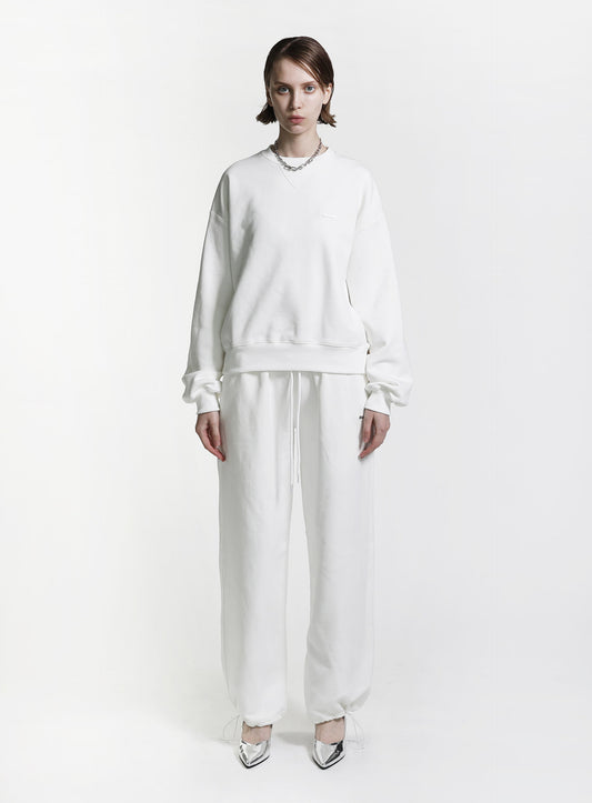 Minimal Logo Heavyweight Sweatshirt - Cream