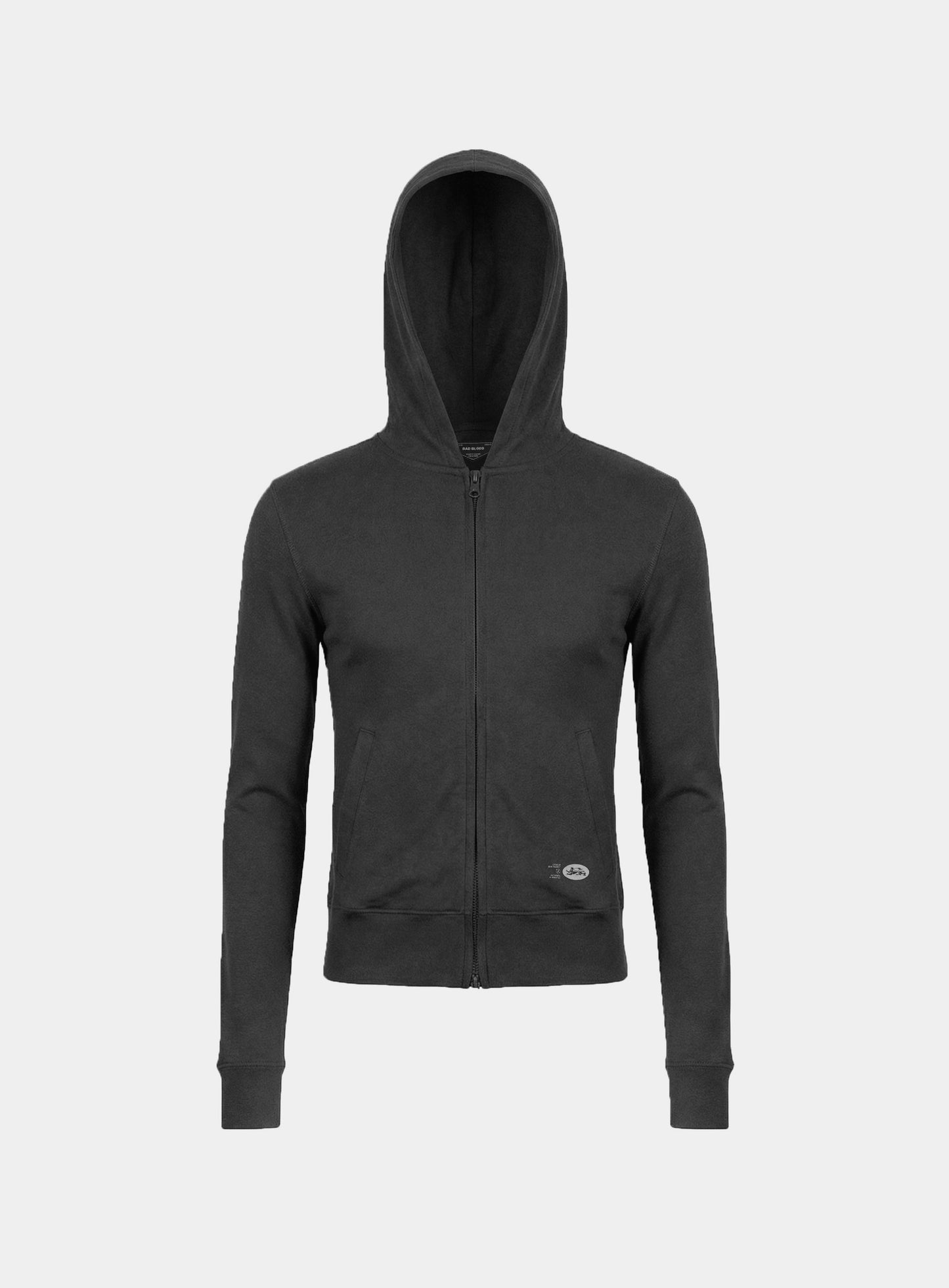 [w-hde26-003] BS Cotton Jersey Zip-Up Hoodie - Charcoal