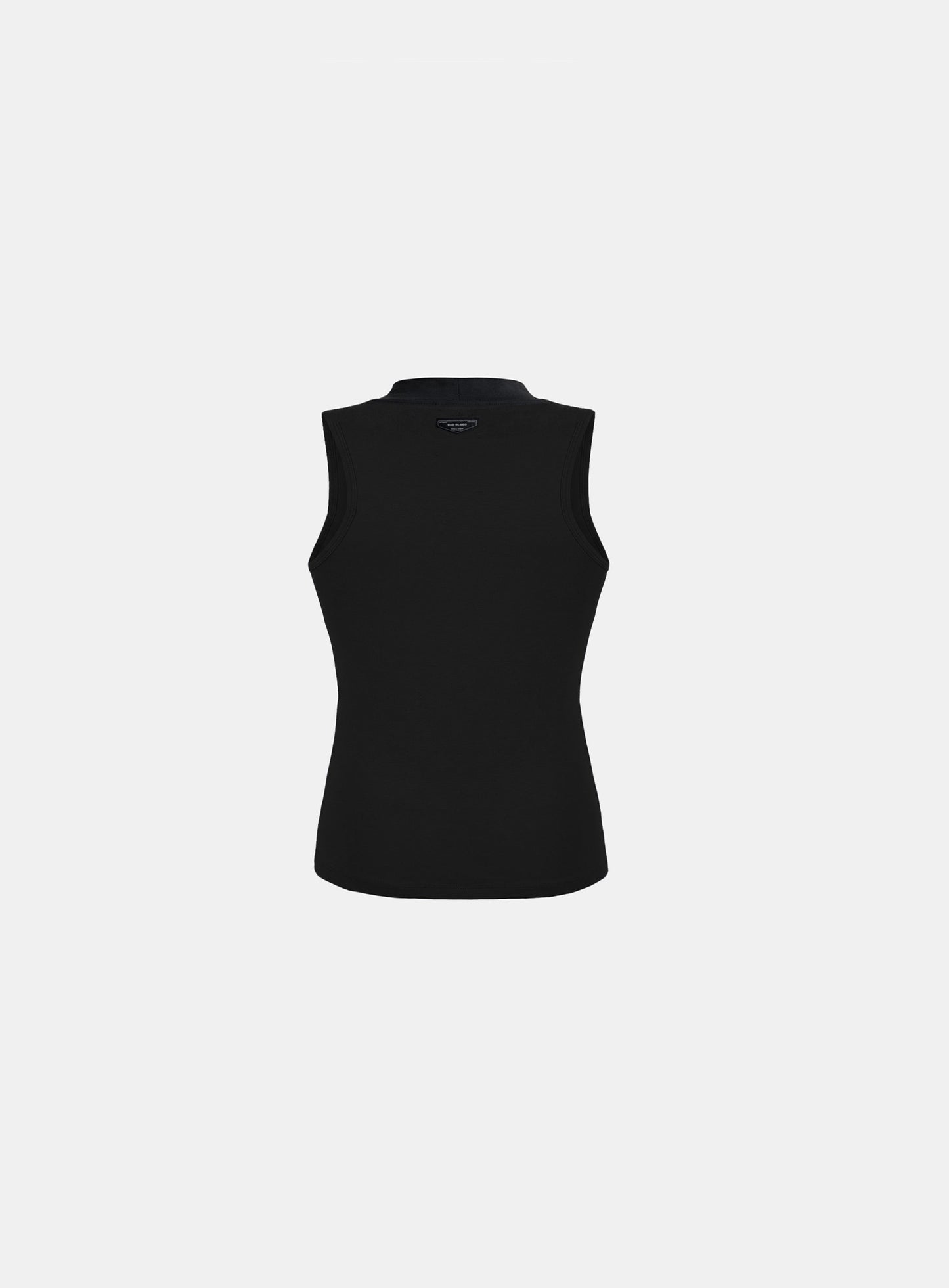 [w-tnk26-028] Everyday Mock-Neck Tank - Black