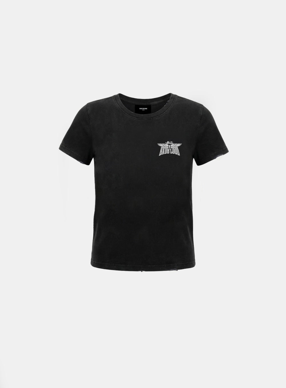 [w-tee26-176] Aero Squad Print 1/2 T-Shirt - Black