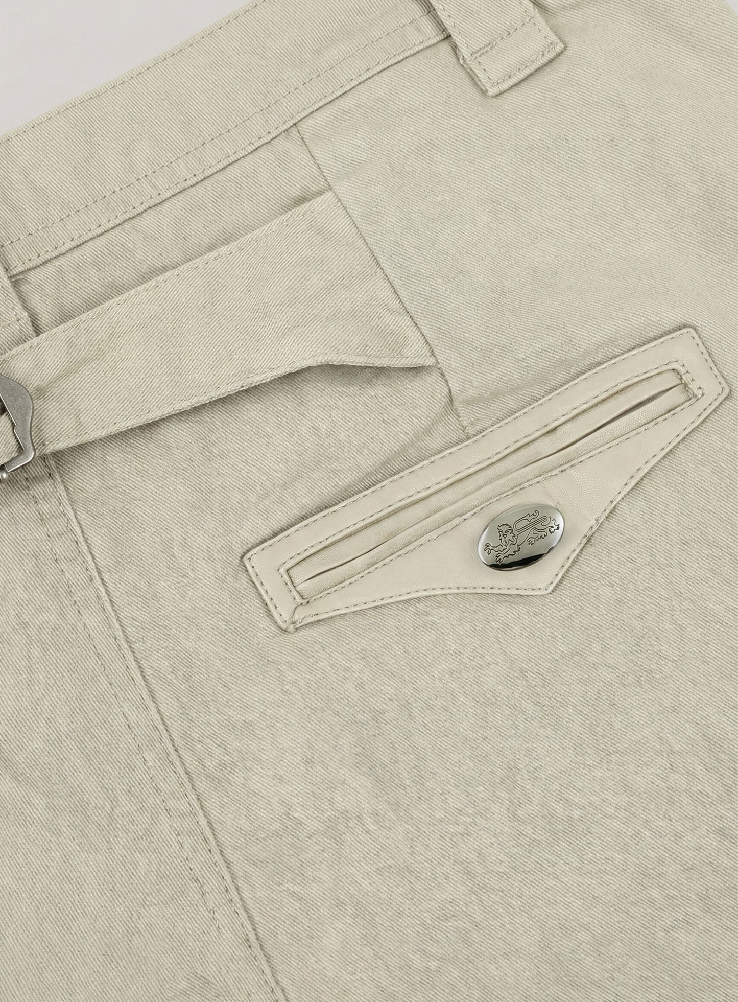 [w-pts26-006] Mystic Formal Curved Chino Pants - Cream