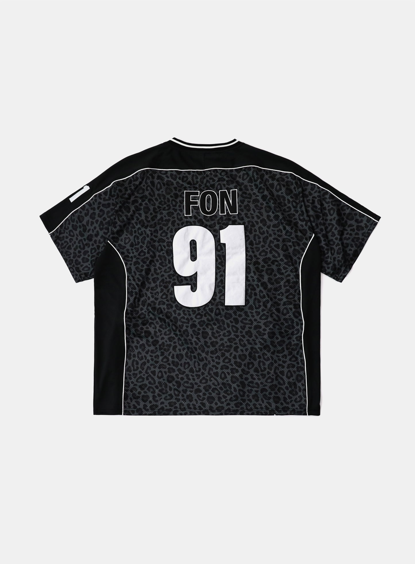 FON V-Neck Jersey Short Sleeve - Black Leopard