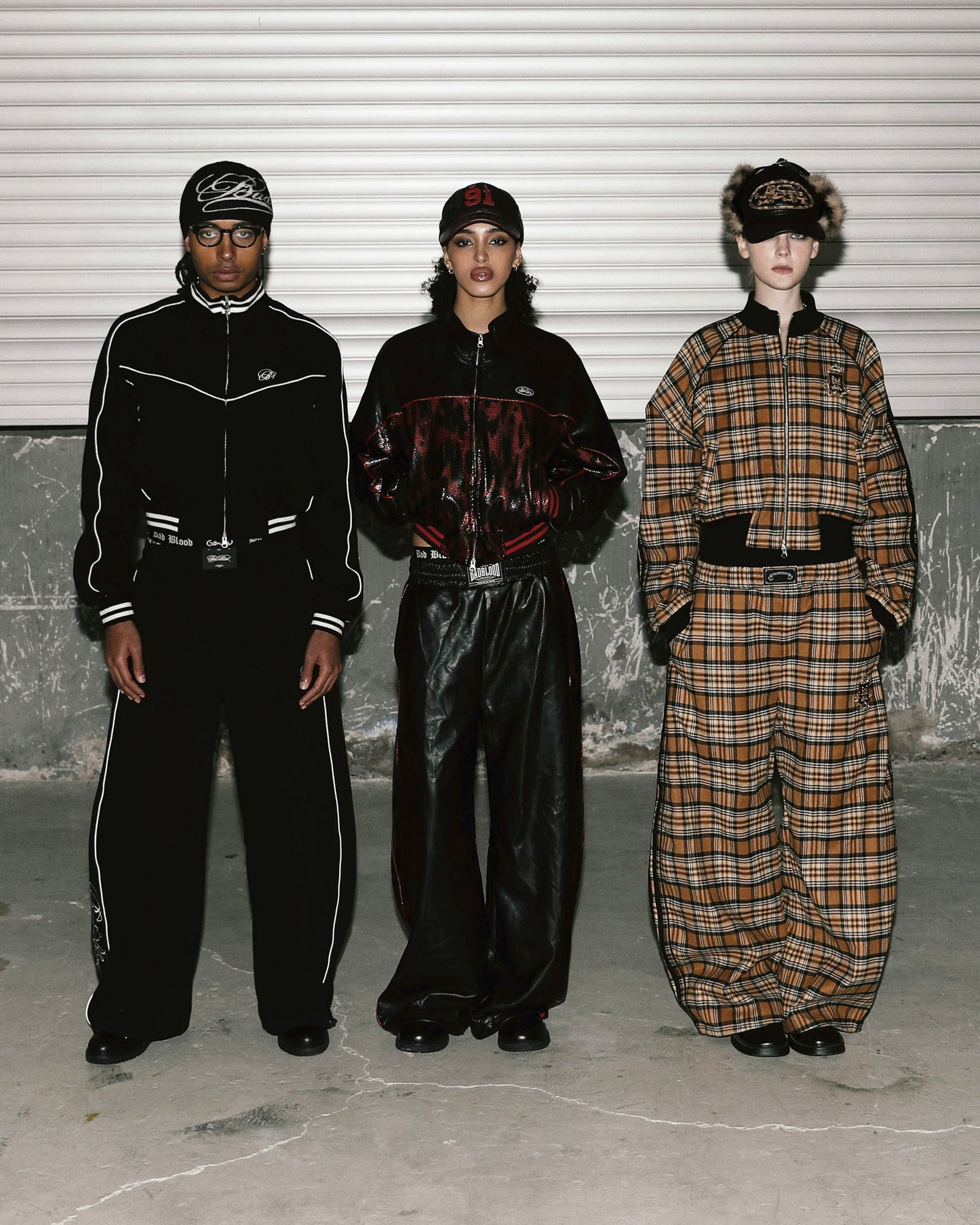 [w-pts25-090] Dark Classic Knit Track Pants - Black