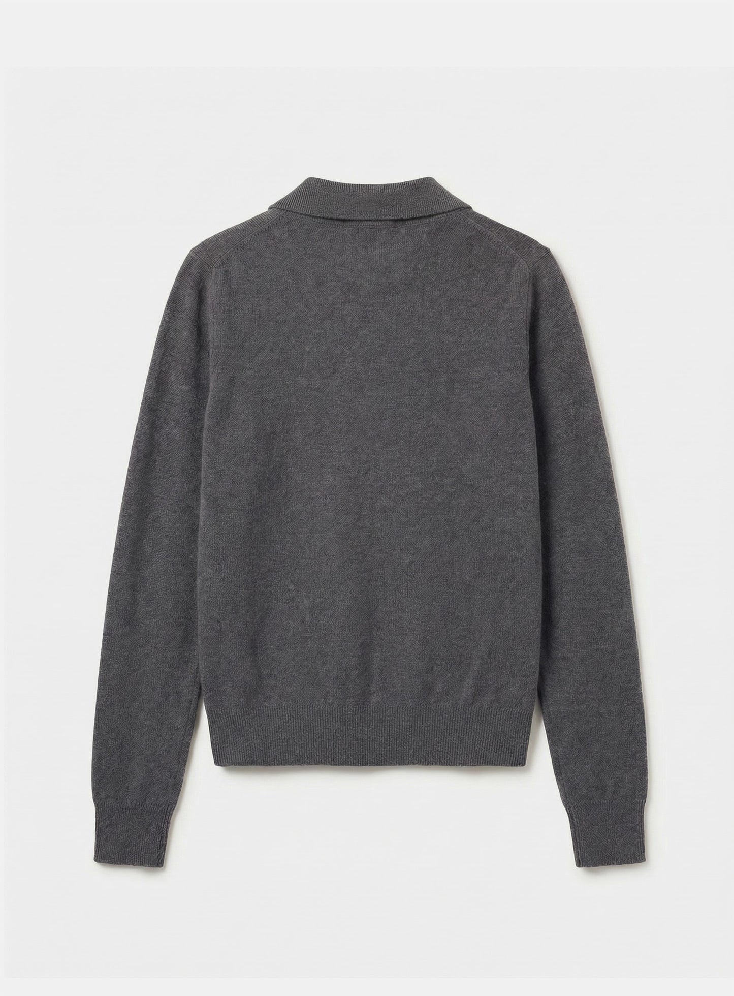 [w-knt26-011] Mystic Symbol Polo Cardigan - Dark Gray