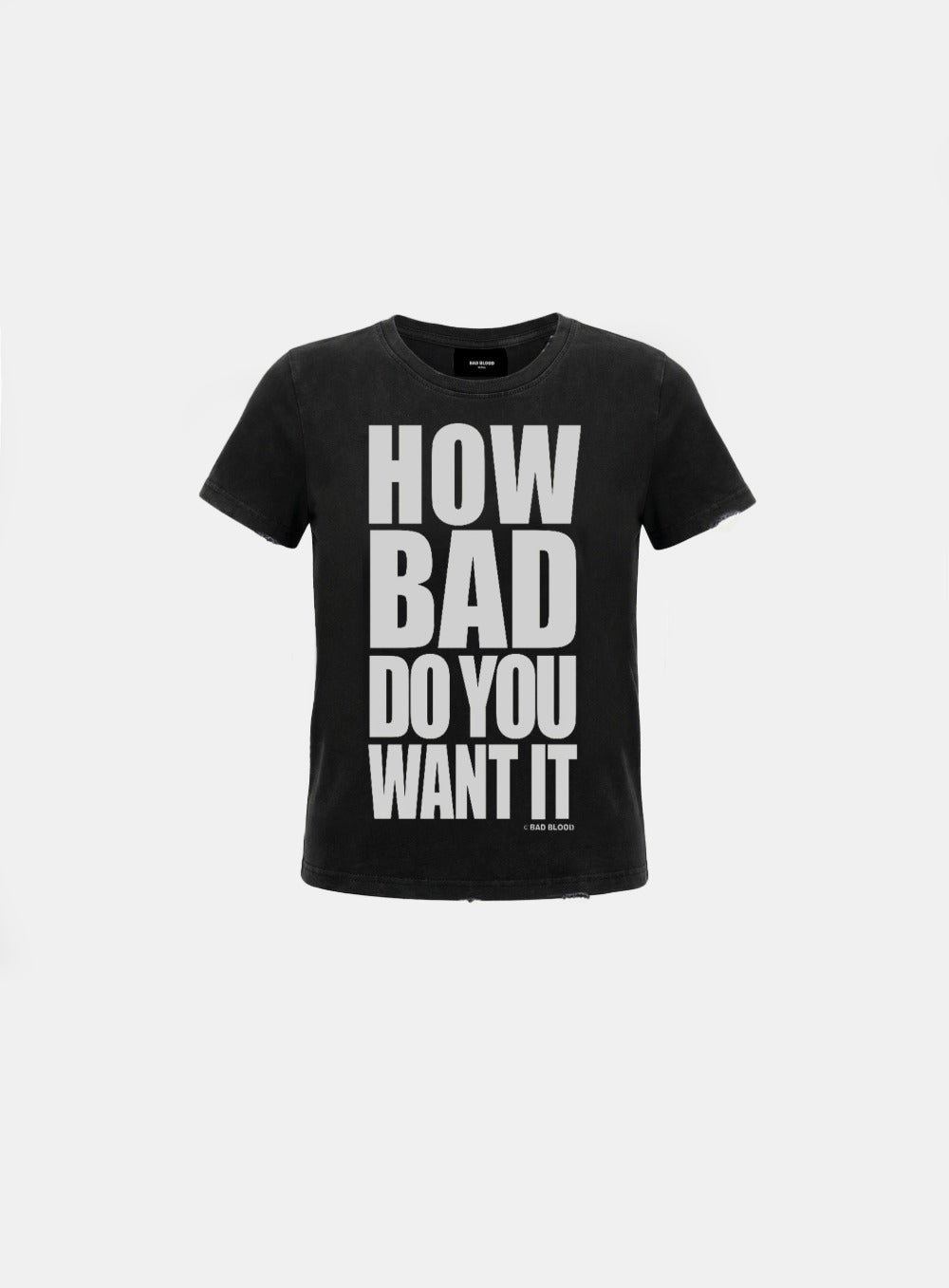 [w-tee26-131] DO YOU WANT IT Short Sleeve T-Shirt - Black