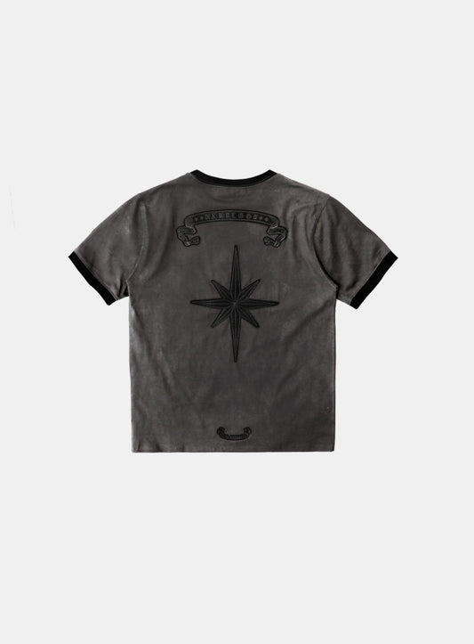 Cosmo Bad Patch Ringer T-Shirt - Charcoal
