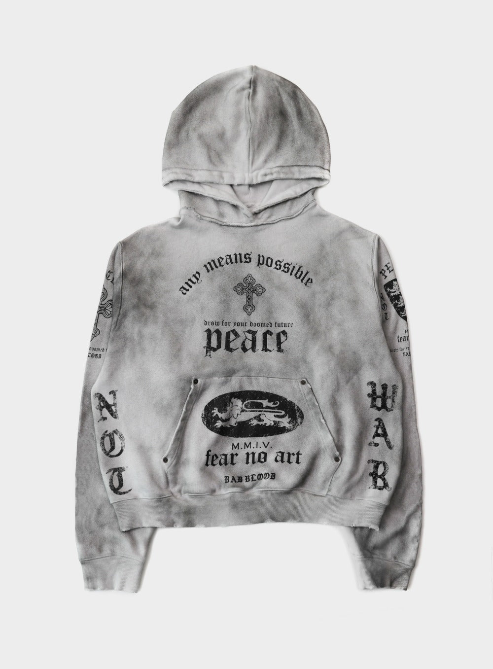 PEACE NOT WAR Hoodie - Dusty White