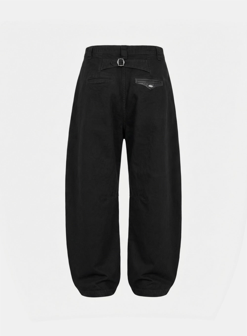 [w-pts26-003] Mystic Formal Curved Chino Pants - Black
