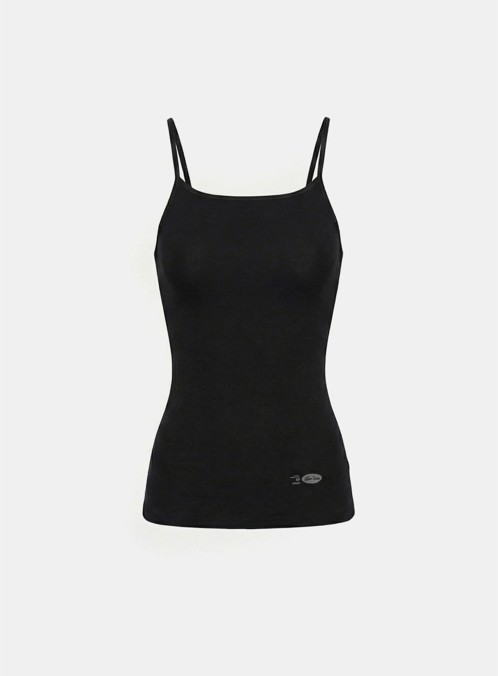 [w-tnk26-009] BS Cotton Jersey String Tank - Black