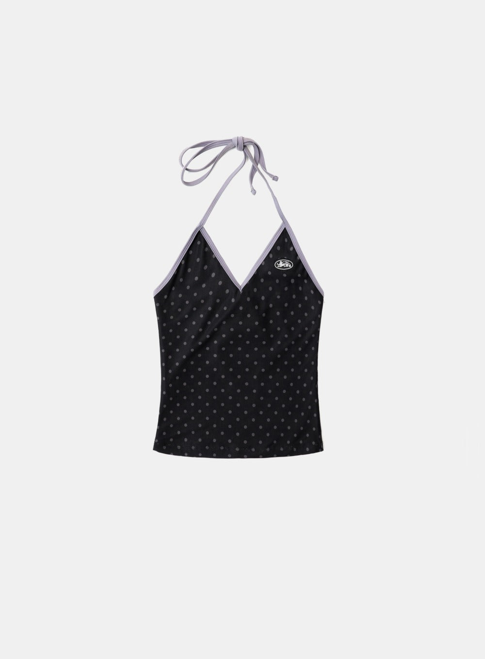 [AQUA]Splash Dot Halter Tank - Black