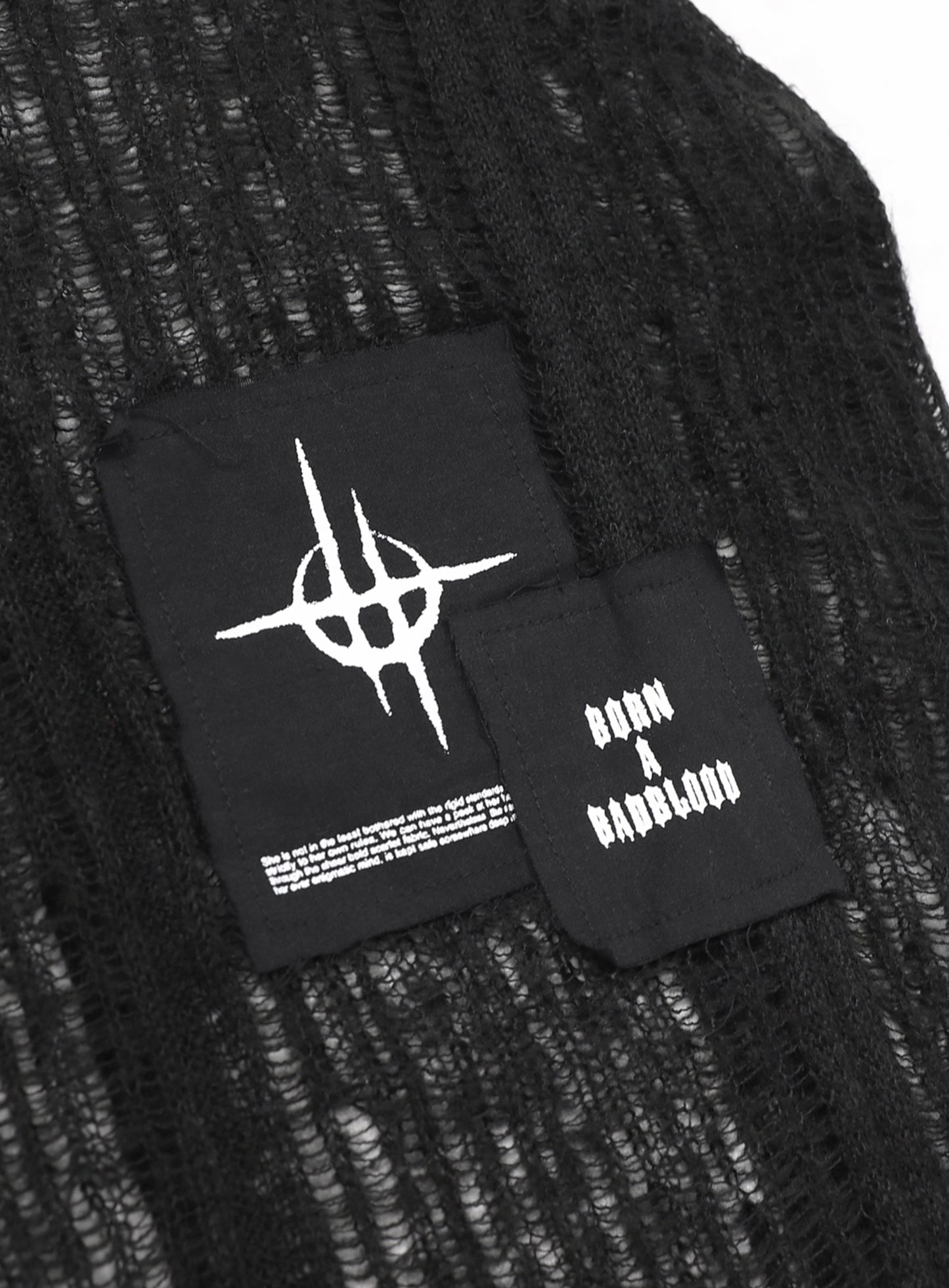 Ripped Knit Tank Sweater - Black